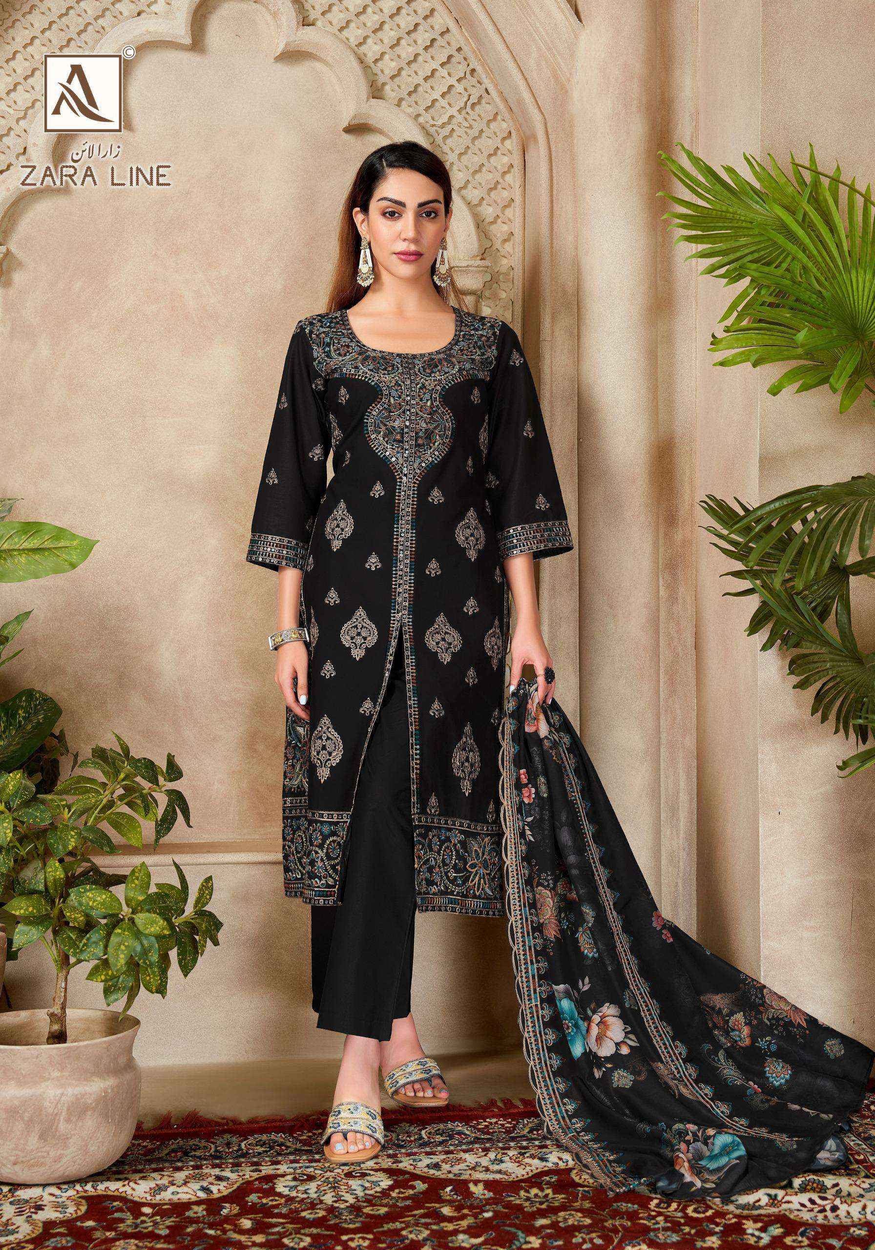 ALOK SUITS ZARA LINE DRESS - ओरिजिनल पाकिस्तानी सूट्स होलसेल ( 6 Pcs Catalogue )