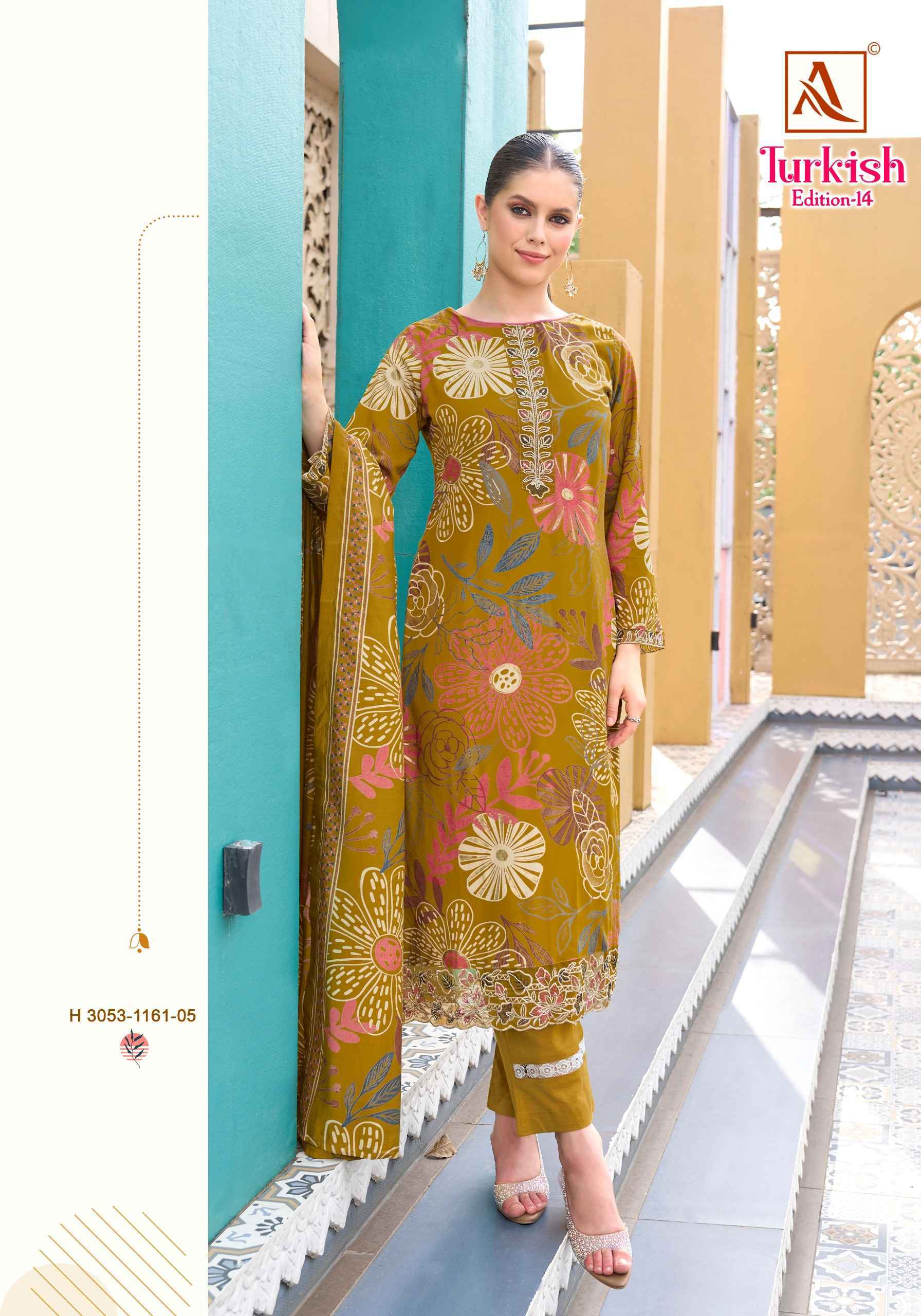 Alok Turkish Edition 14 Wholesale Viscose Reyon Dress Material ( 6 pcs Catalogue )