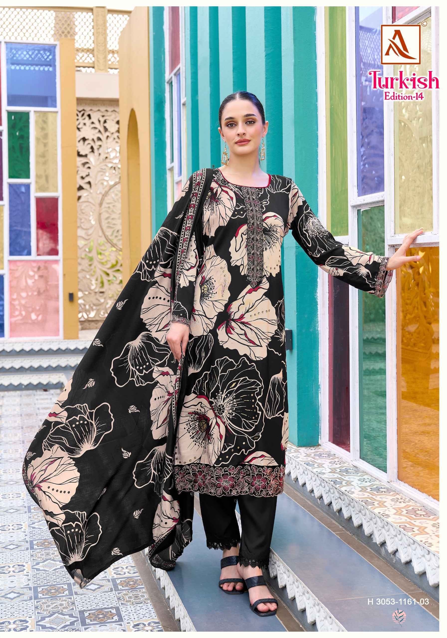 Alok Turkish Edition 14 Wholesale Viscose Reyon Dress Material ( 6 pcs Catalogue )