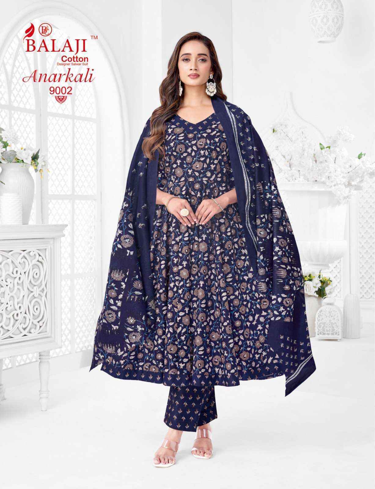 Balaji Anarkali Vol 9 Cotton Kurti Combo Wholesale Surat Market Rate ( 8 Pcs Catalog )