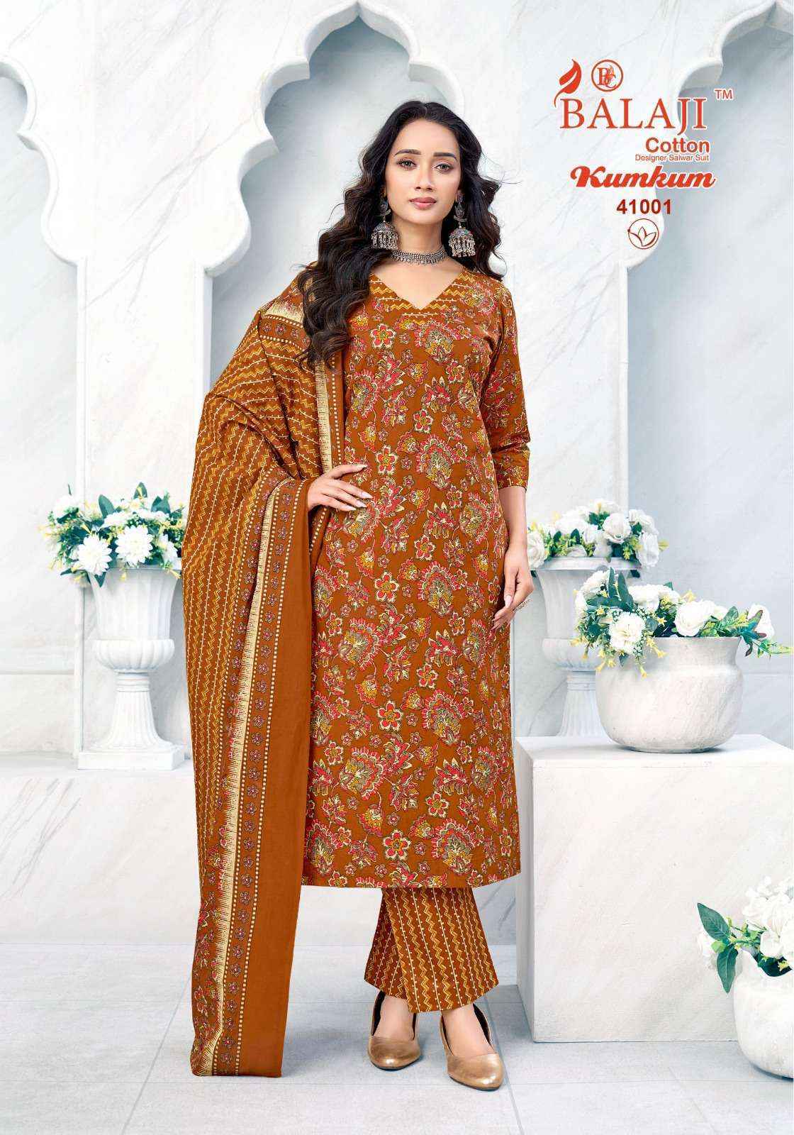 Balaji Kumkum Vol 41 Readymade Cotton Dress Wholesale Surat Rate ( 10 Pcs Catalog )