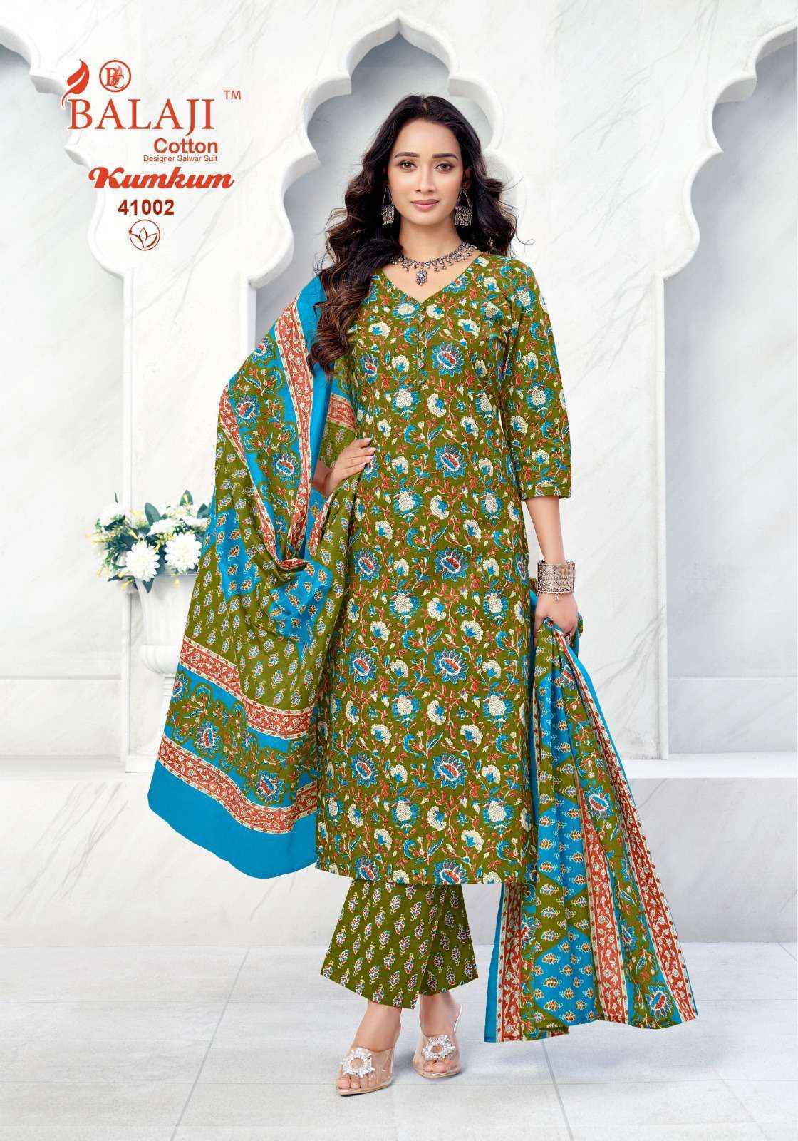 Balaji Kumkum Vol 41 Readymade Cotton Dress Wholesale Surat Rate ( 10 Pcs Catalog )