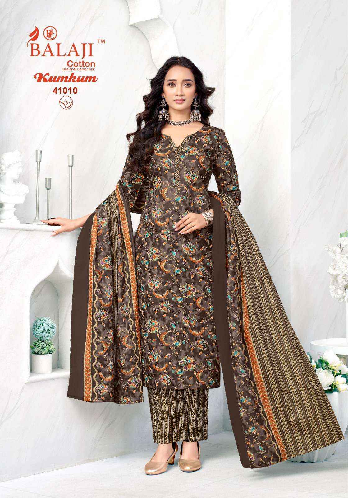 Balaji Kumkum Vol 41 Readymade Cotton Dress Wholesale Surat Rate ( 10 Pcs Catalog )