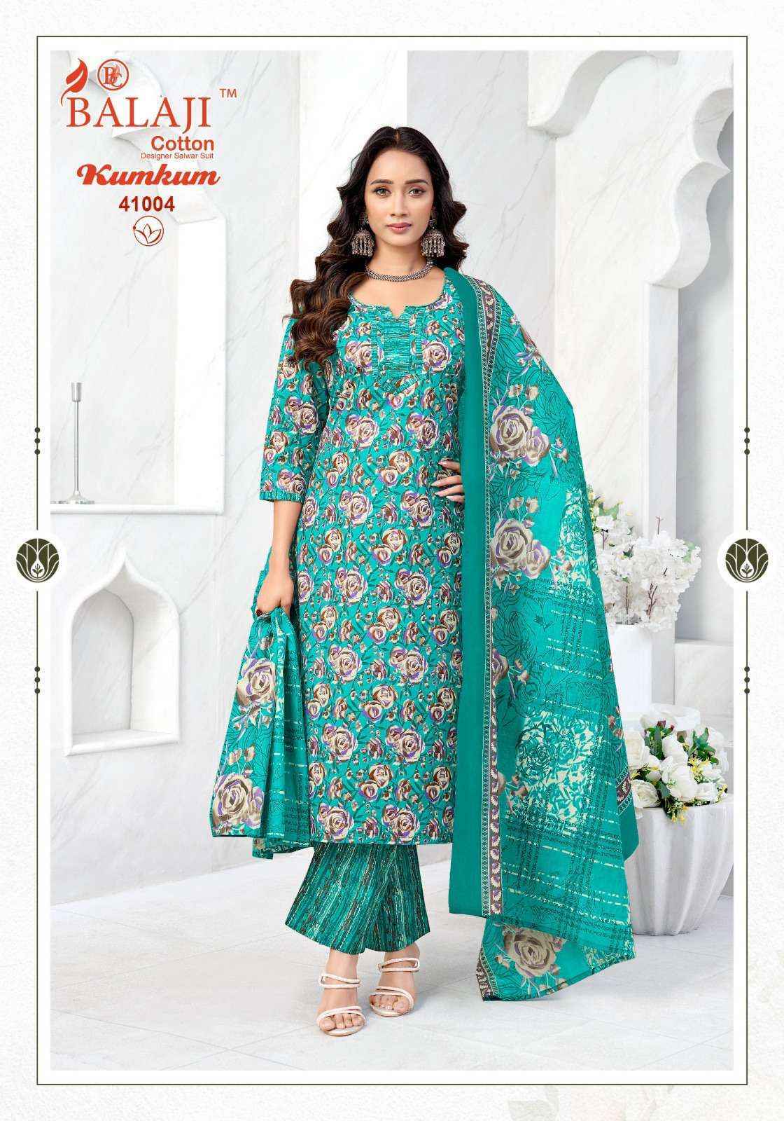 Balaji Kumkum Vol 41 Readymade Cotton Dress Wholesale Surat Rate ( 10 Pcs Catalog )