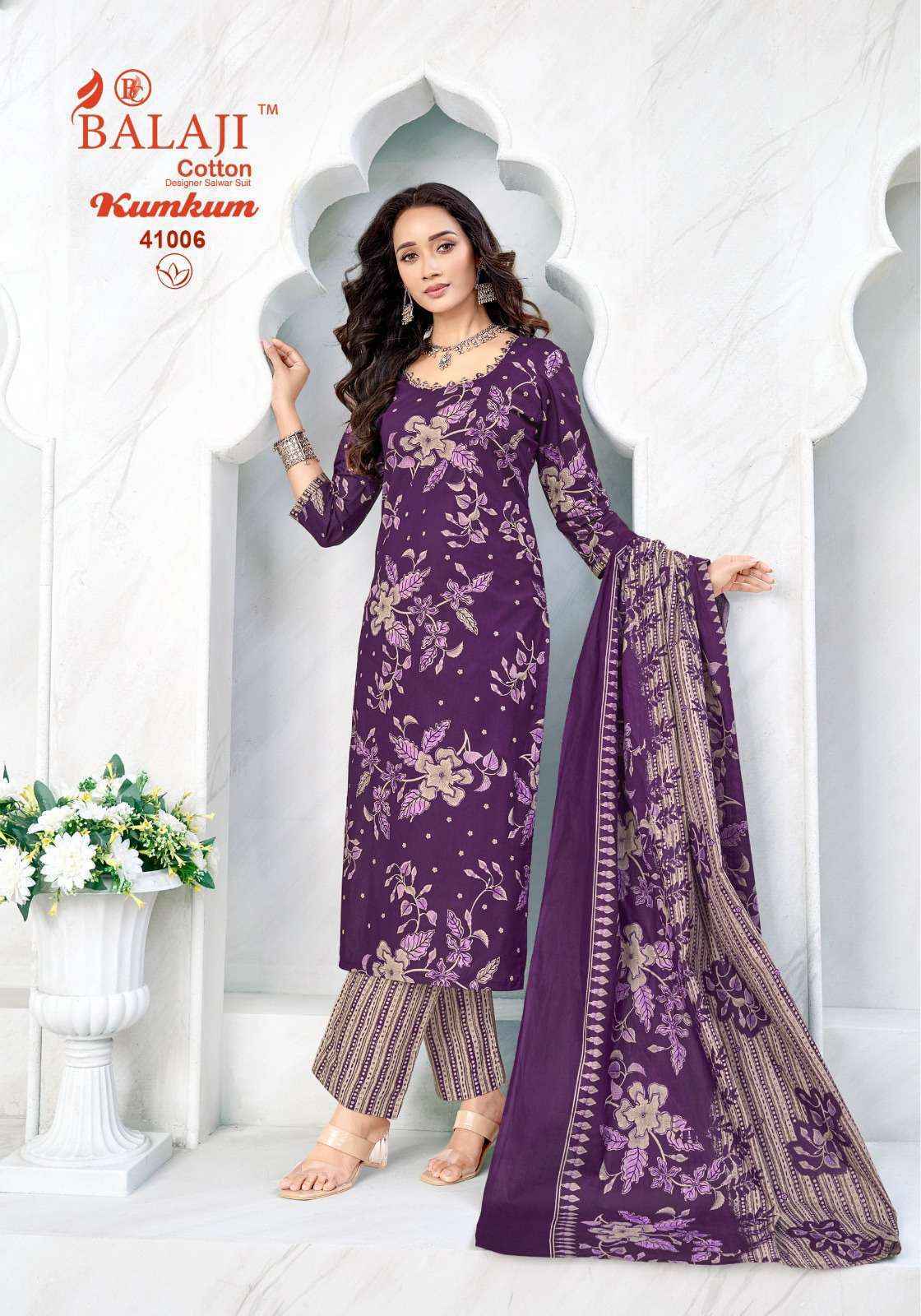 Balaji Kumkum Vol 41 Readymade Cotton Dress Wholesale Surat Rate ( 10 Pcs Catalog )