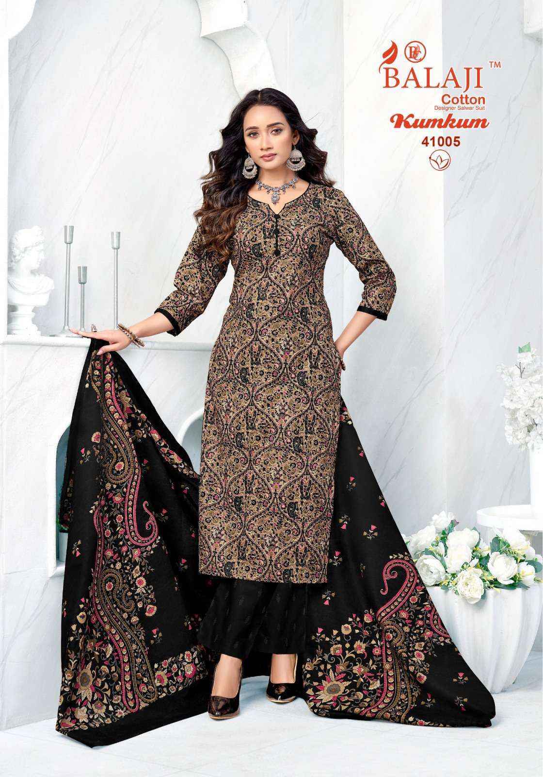 Balaji Kumkum Vol 41 Readymade Cotton Dress Wholesale Surat Rate ( 10 Pcs Catalog )