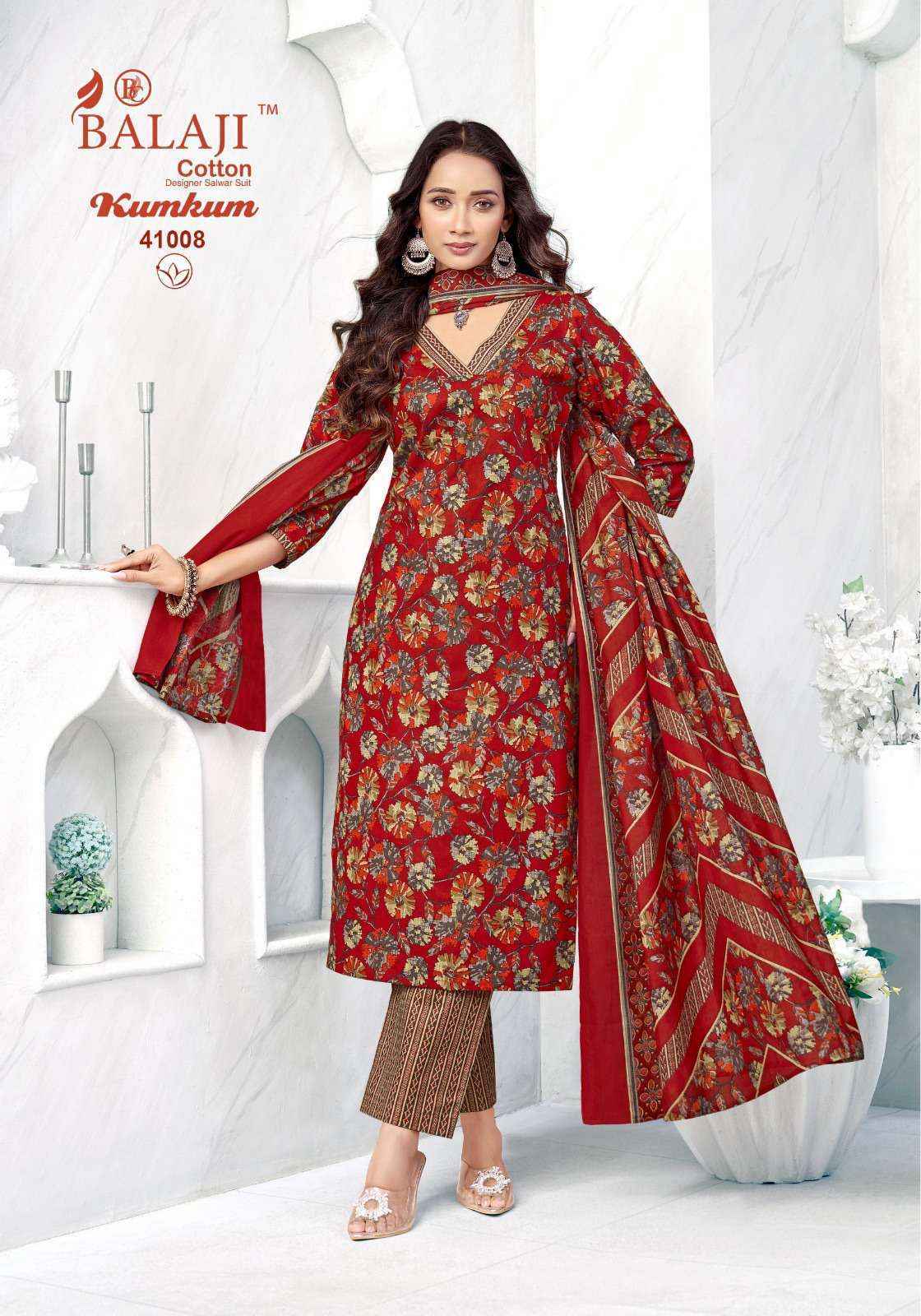 Balaji Kumkum Vol 41 Readymade Cotton Dress Wholesale Surat Rate ( 10 Pcs Catalog )