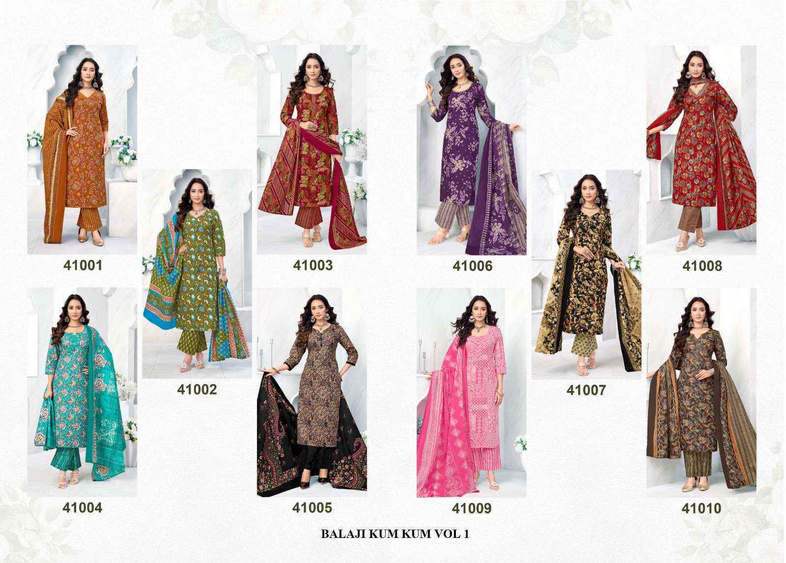 Balaji Kumkum Vol 41 Readymade Cotton Dress Wholesale Surat Rate ( 10 Pcs Catalog )