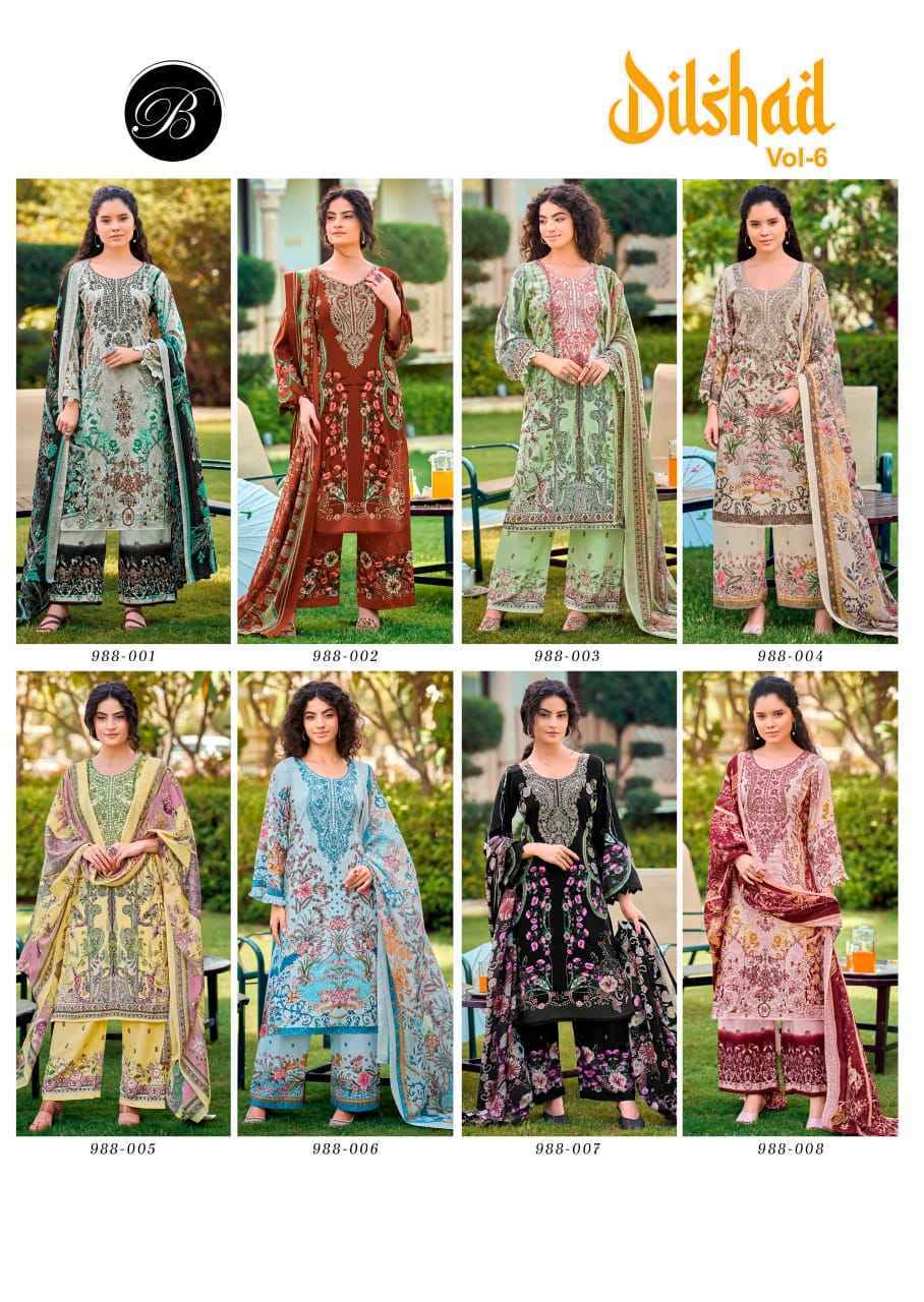 Belliza Dilshad Vol 6 Viscose Rayon Dress Material _Wholesale Surat Rate ( 8 Pcs Catalog )