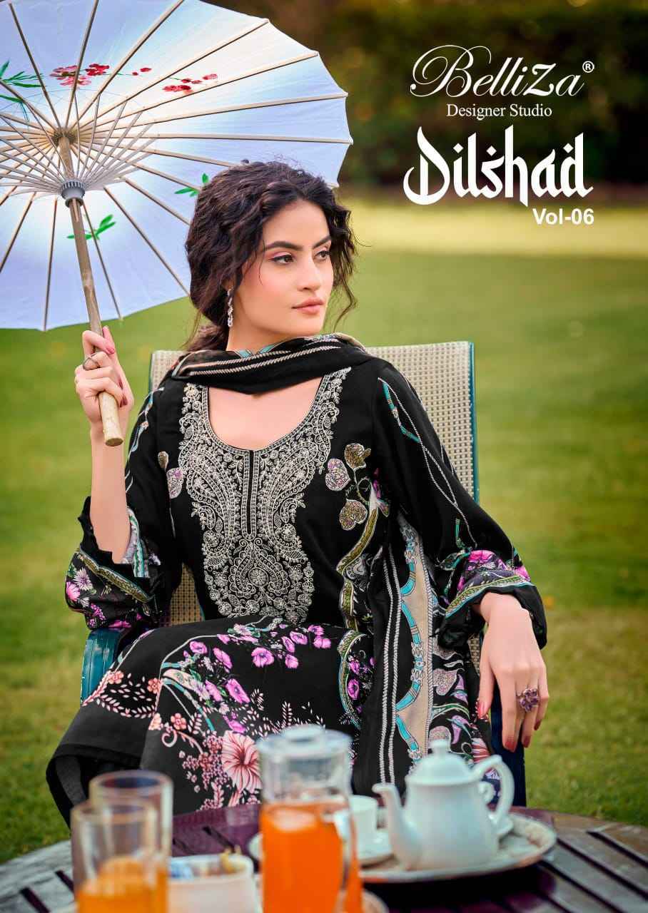 Belliza Dilshad Vol 6 Viscose Rayon Dress Material _Wholesale Surat Rate ( 8 Pcs Catalog )