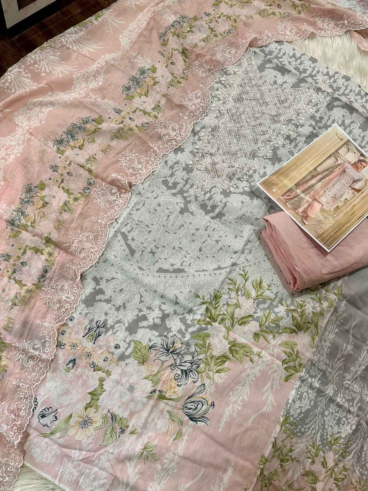 Cosmos Needle Wonder Vol 1 Nx Lawn Cotton Dress Material _ Wholesale Surat Rate ( 6 Pcs Catalog )
