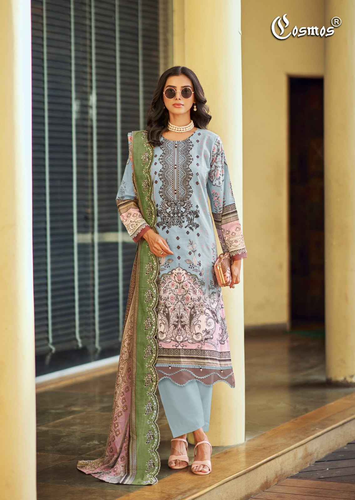 Cosmos Needle Wonder Vol 5 Wholesale - Ladies Pakistani Dress Material ( 8 pcs Catalogue )
