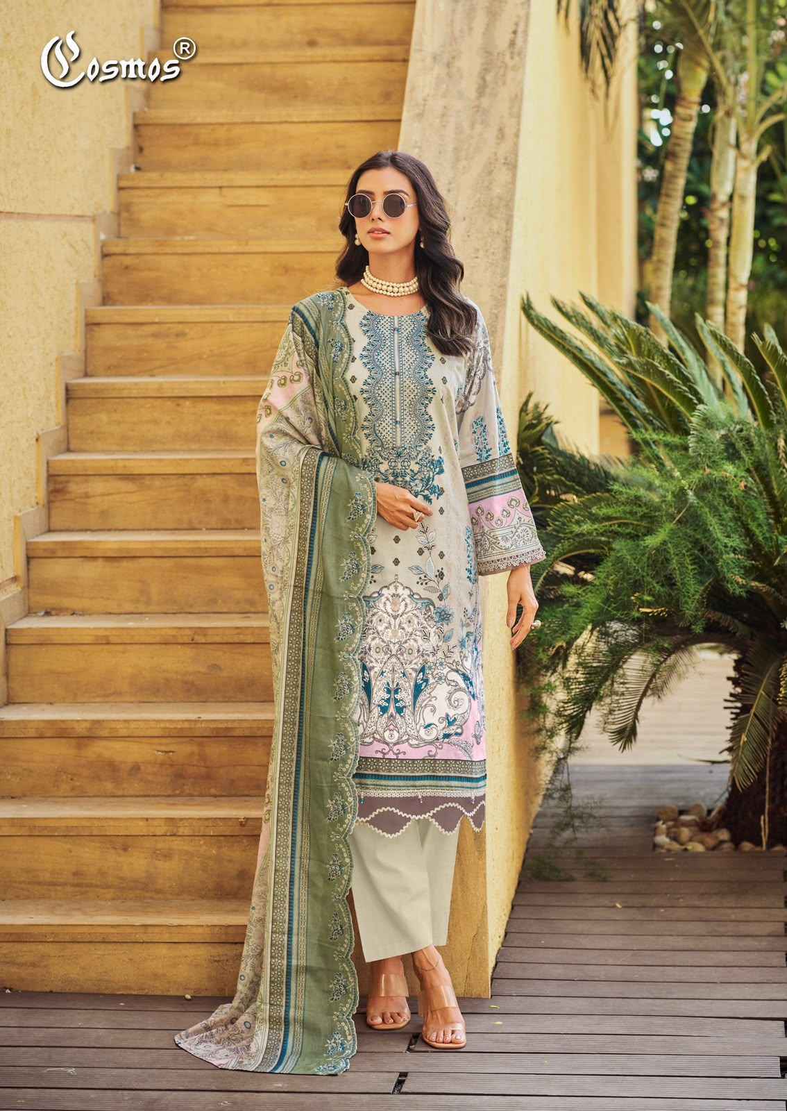 Cosmos Needle Wonder Vol 5 Wholesale - Ladies Pakistani Dress Material ( 8 pcs Catalogue )
