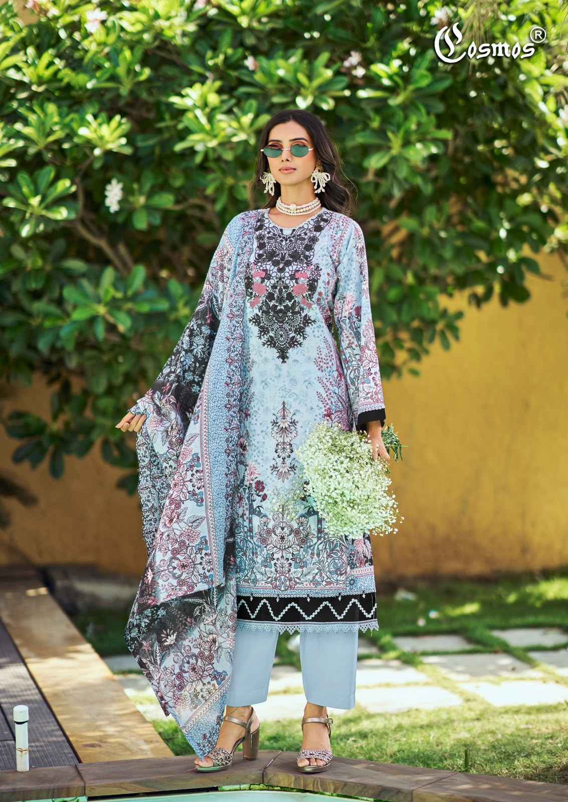 Cosmos Needle Wonder Vol 5 Wholesale - Ladies Pakistani Dress Material ( 8 pcs Catalogue )