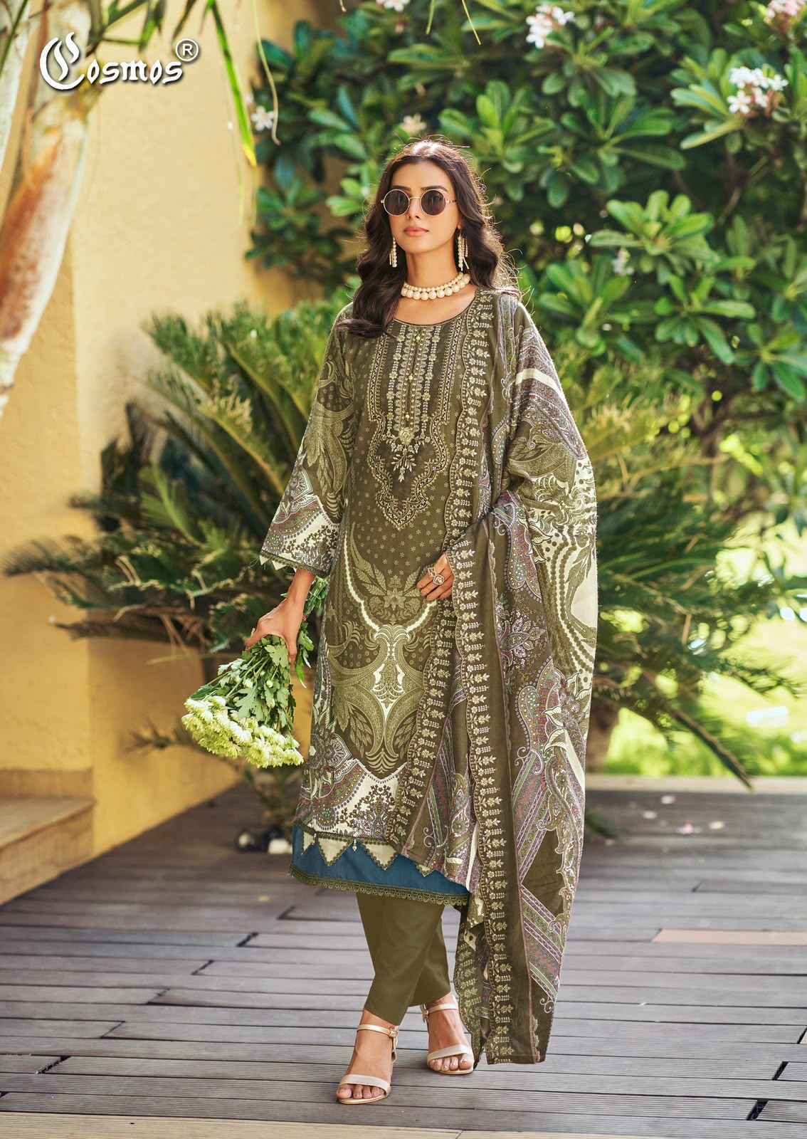 Cosmos Needle Wonder Vol 5 Wholesale - Ladies Pakistani Dress Material ( 8 pcs Catalogue )