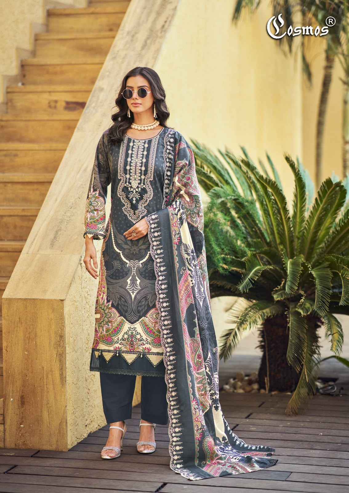 Cosmos Needle Wonder Vol 5 Wholesale - Ladies Pakistani Dress Material ( 8 pcs Catalogue )