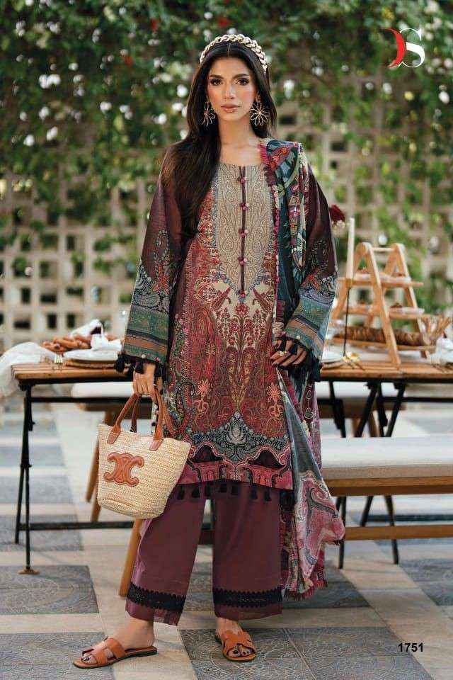 Deepsy 1751 Pure Cotton Pakistani Dress Material _ Wholesale Surat Collection ( 5 Pcs Catalog )