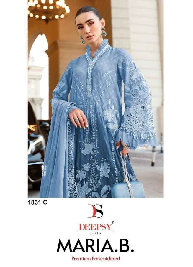 Deepsy Maria B Premium Embroidered D No 1831 Cotton Dress Material _ Wholesale Supplier Surat ( 4 Pcs Catalog )