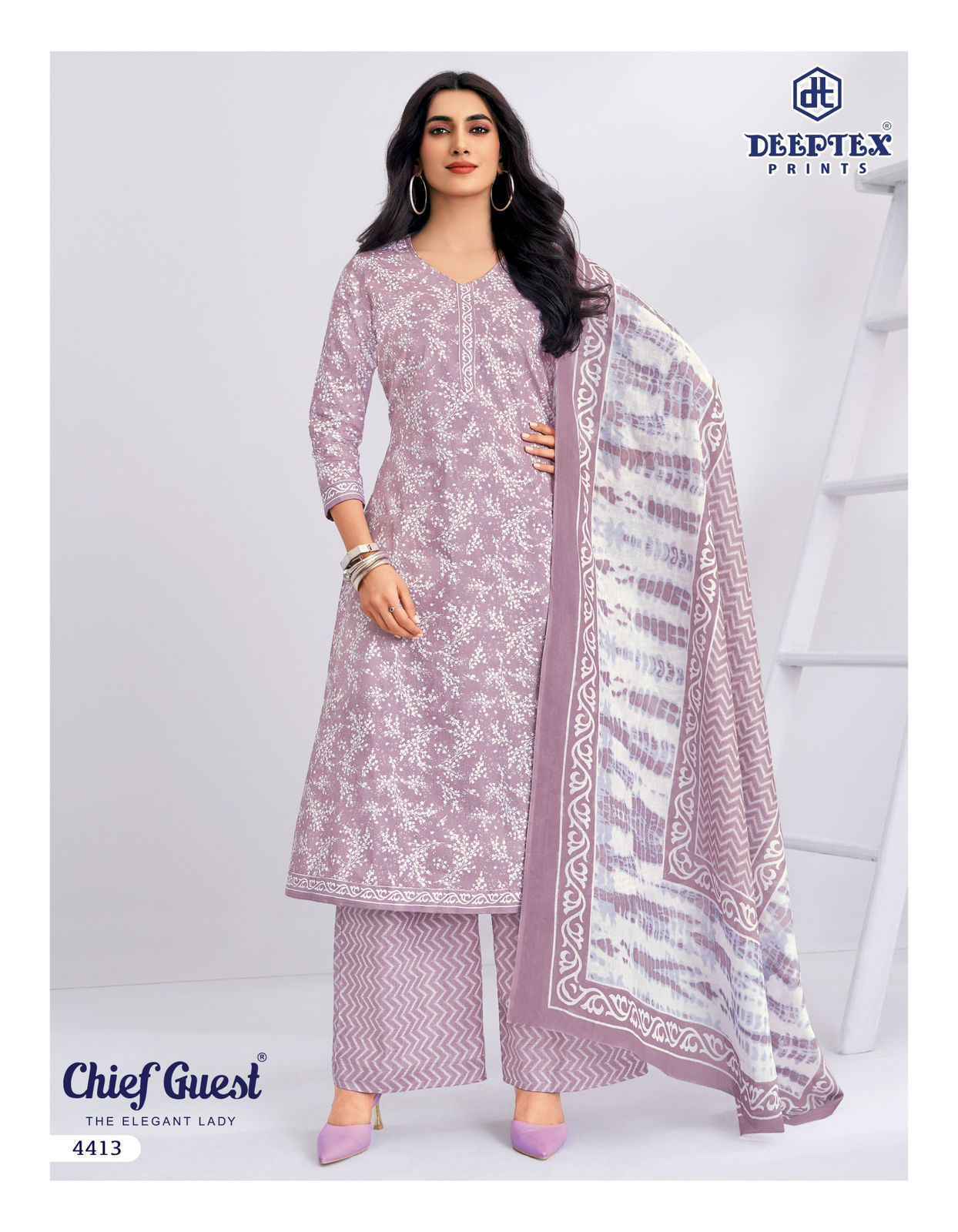 Deeptex Chief Guest Vol 44 Cotton Dress Material _ Wholesale Surat Rate ( 15 Pcs Catalog )