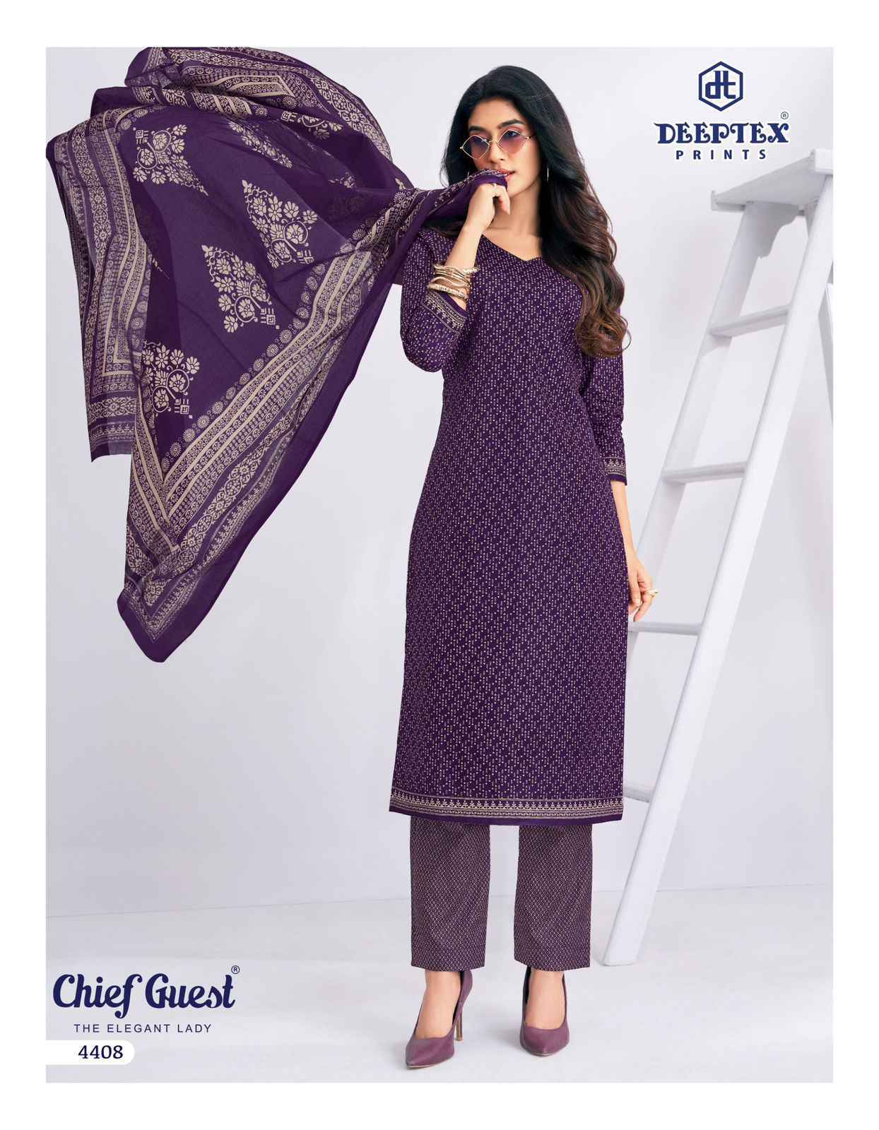 Deeptex Chief Guest Vol 44 Cotton Dress Material _ Wholesale Surat Rate ( 15 Pcs Catalog )