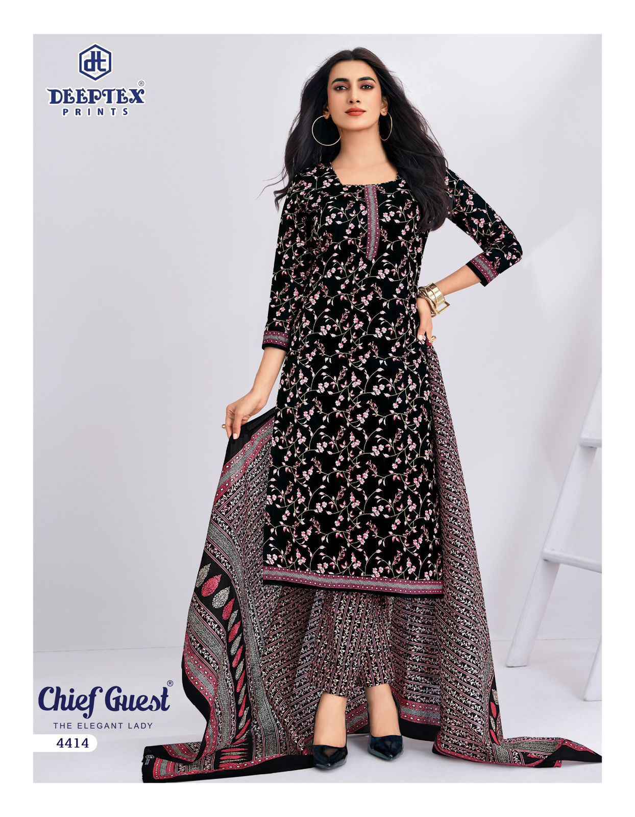 Deeptex Chief Guest Vol 44 Cotton Dress Material _ Wholesale Surat Rate ( 15 Pcs Catalog )