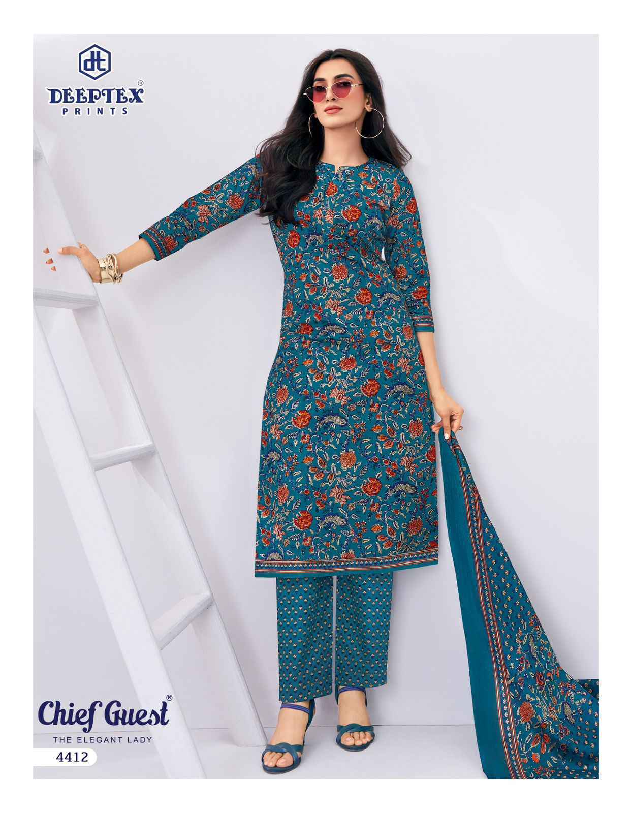 Deeptex Chief Guest Vol 44 Cotton Dress Material _ Wholesale Surat Rate ( 15 Pcs Catalog )