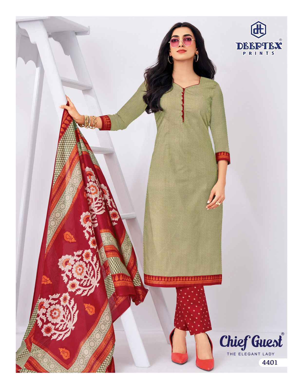 Deeptex Chief Guest Vol 44 Cotton Dress Material _ Wholesale Surat Rate ( 15 Pcs Catalog )