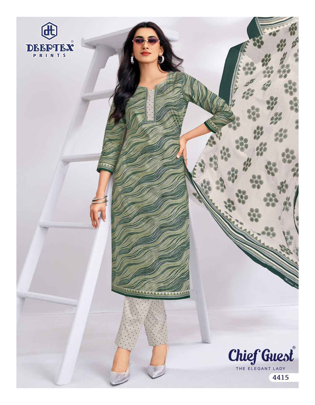 Deeptex Chief Guest Vol 44 Cotton Dress Material _ Wholesale Surat Rate ( 15 Pcs Catalog )