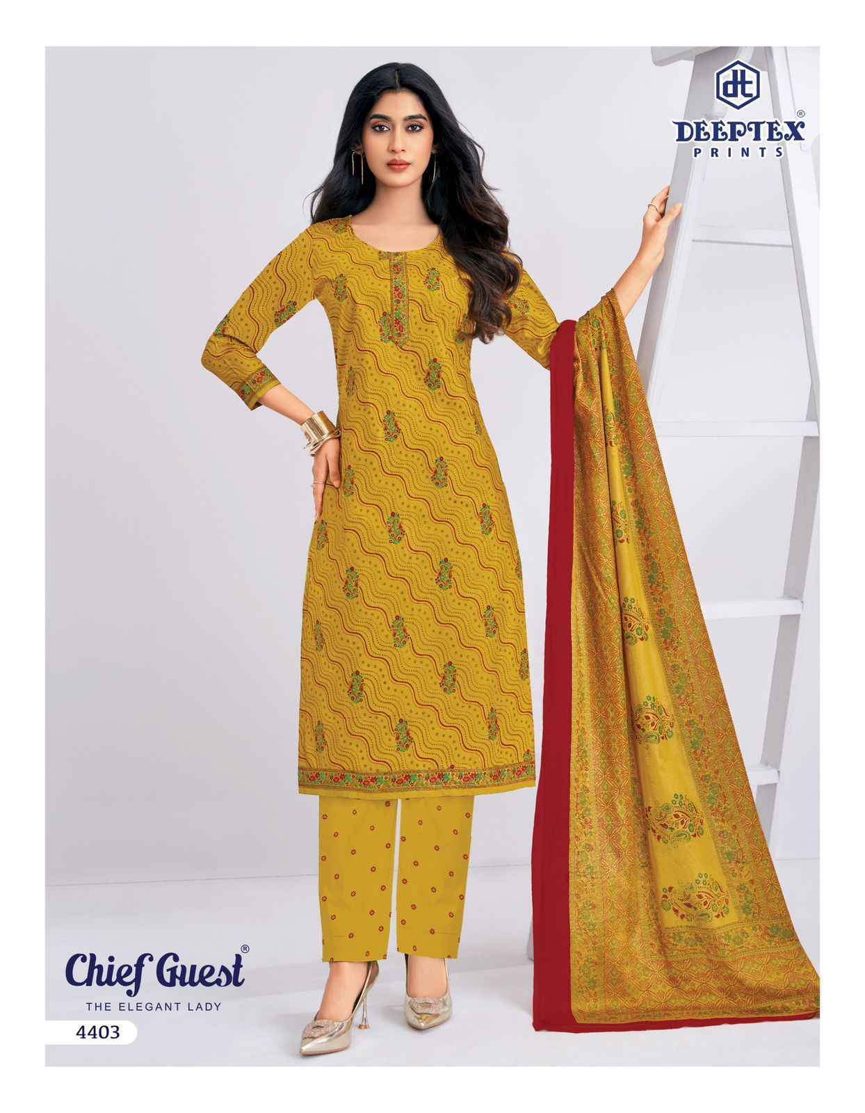 Deeptex Chief Guest Vol 44 Cotton Dress Material _ Wholesale Surat Rate ( 15 Pcs Catalog )