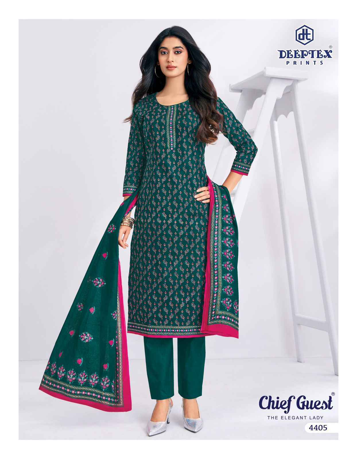 Deeptex Chief Guest Vol 44 Cotton Dress Material _ Wholesale Surat Rate ( 15 Pcs Catalog )