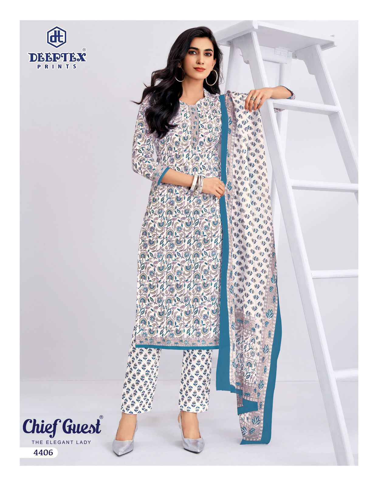 Deeptex Chief Guest Vol 44 Cotton Dress Material _ Wholesale Surat Rate ( 15 Pcs Catalog )