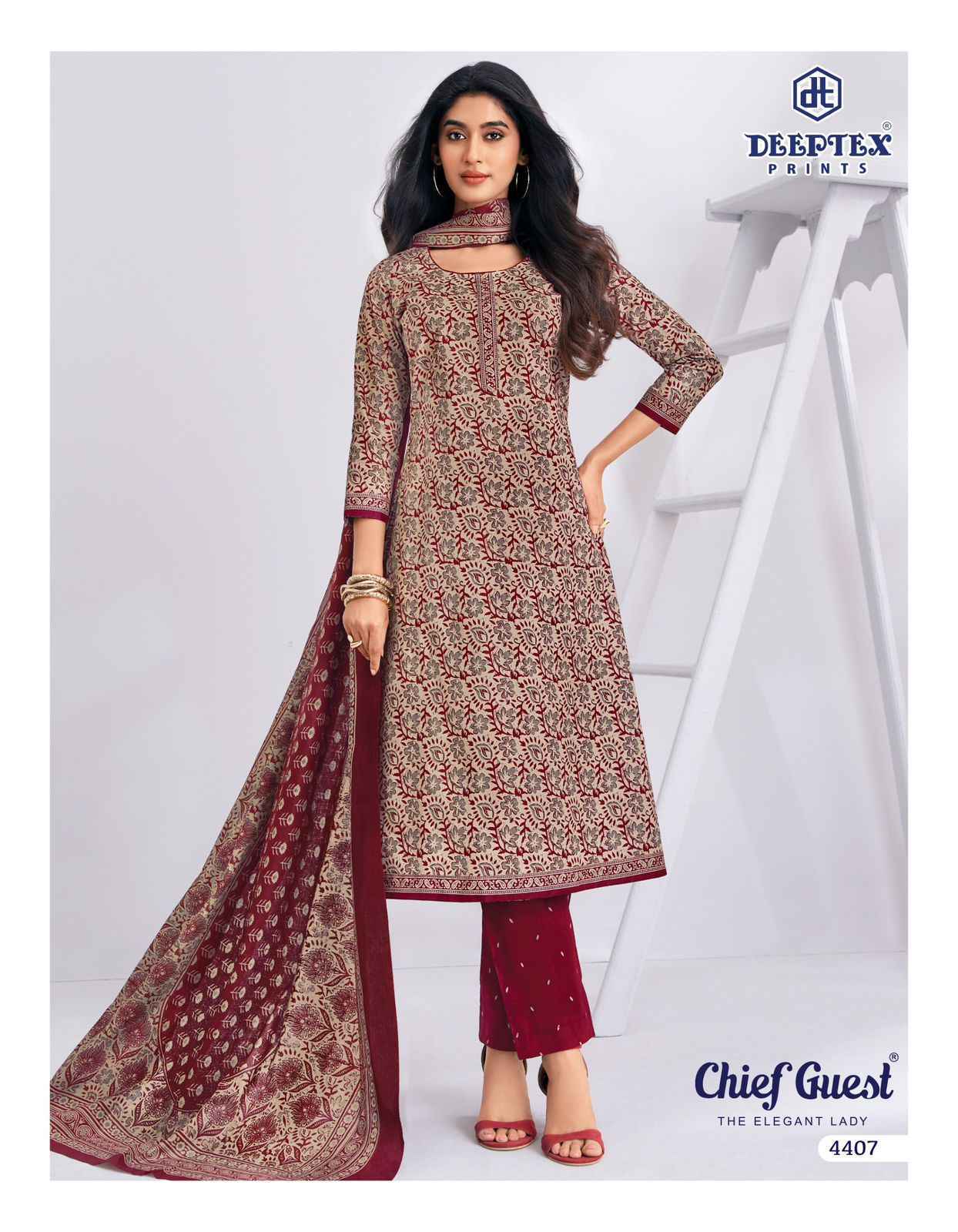 Deeptex Chief Guest Vol 44 Cotton Dress Material _ Wholesale Surat Rate ( 15 Pcs Catalog )