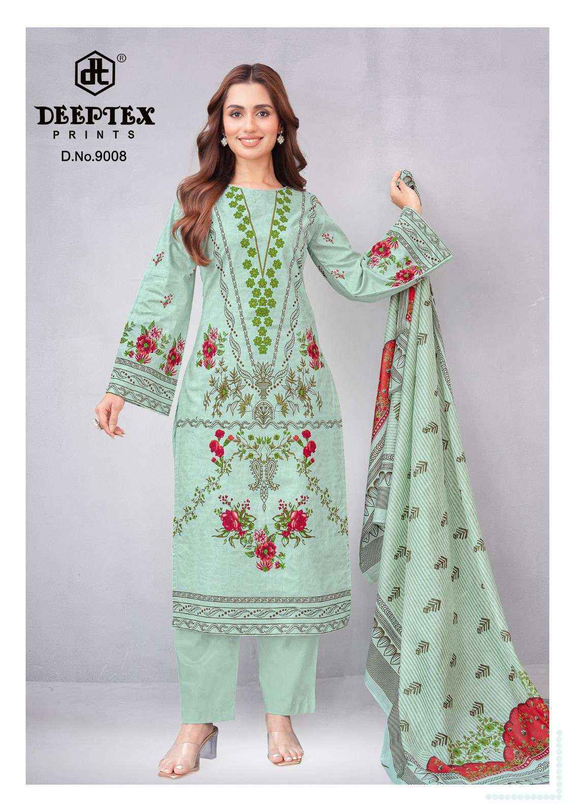 Deeptex Roohi Zara Vol 9 Readymade Karachi Cotton Suit Wholesale Surat Rate ( 8 Pcs Catalog )