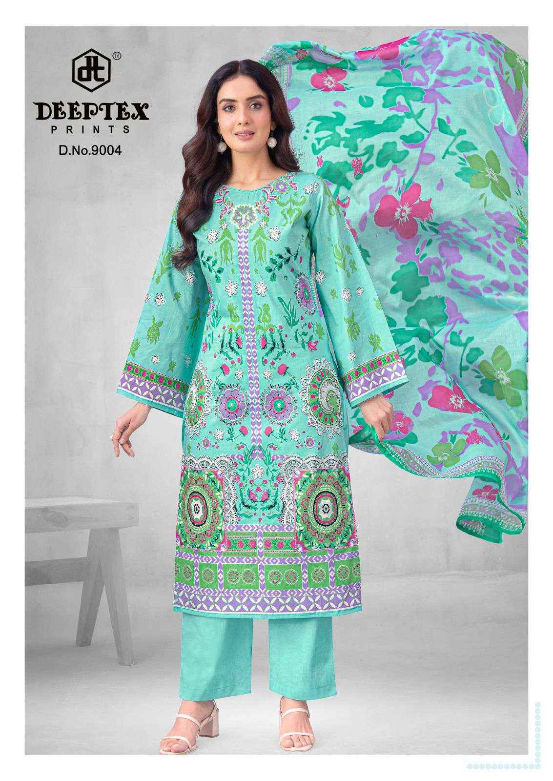 Deeptex Roohi Zara Vol 9 Readymade Karachi Cotton Suit Wholesale Surat Rate ( 8 Pcs Catalog )