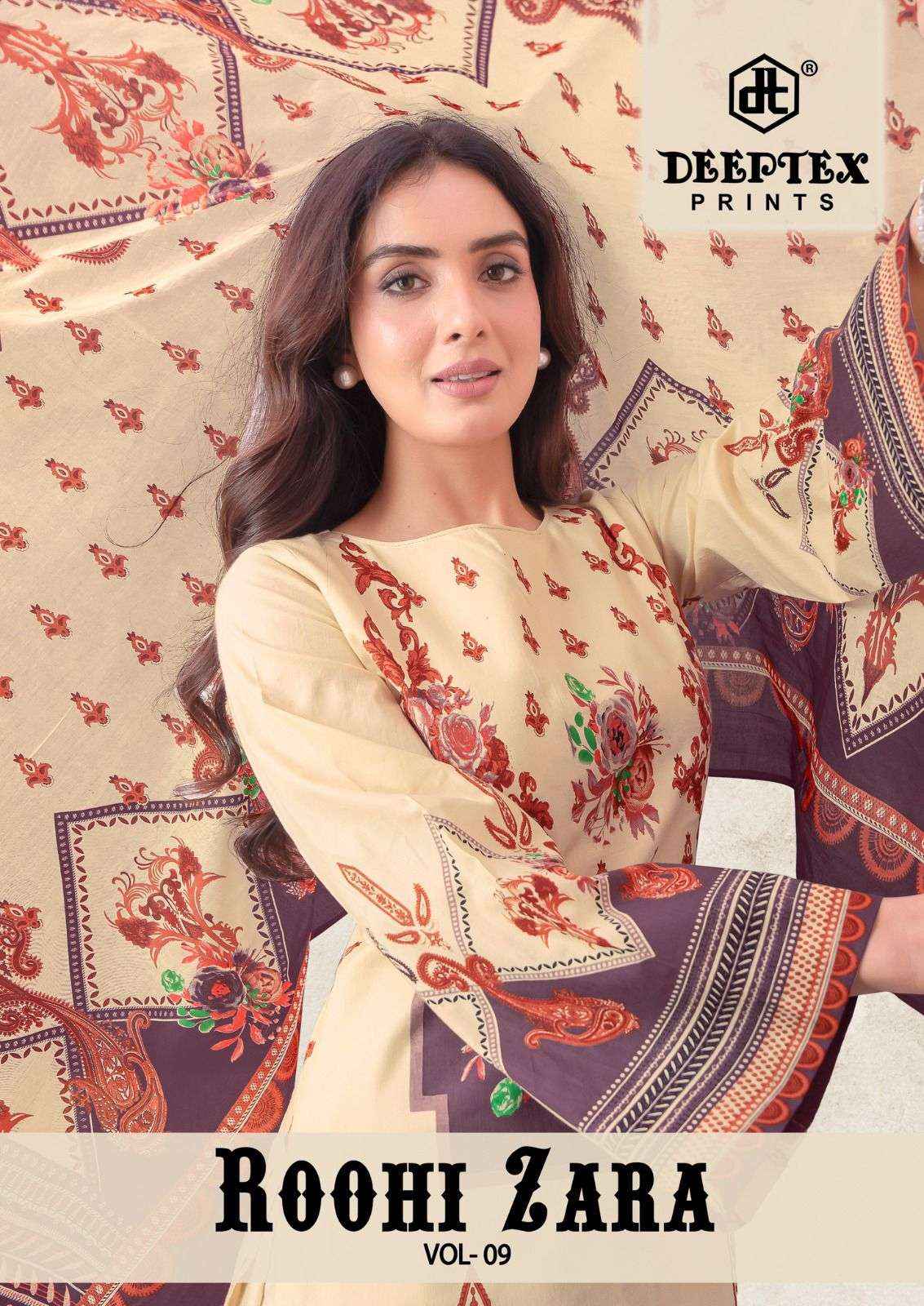 Deeptex Roohi Zara Vol 9 Readymade Karachi Cotton Suit Wholesale Surat Rate ( 8 Pcs Catalog )