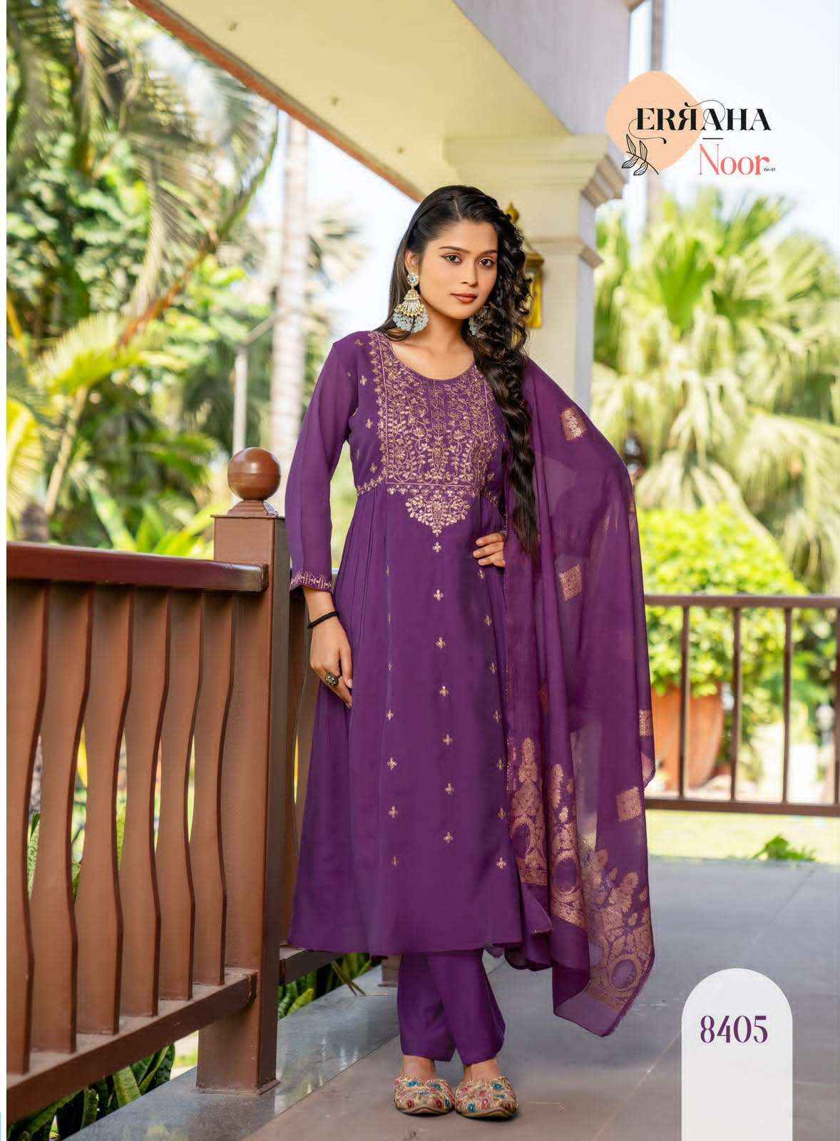 Erraha Noor Vol 1 Readymade Designer 3 Piece Set _ Wholesale Factory Surat ( 8 Pcs Catalog )
