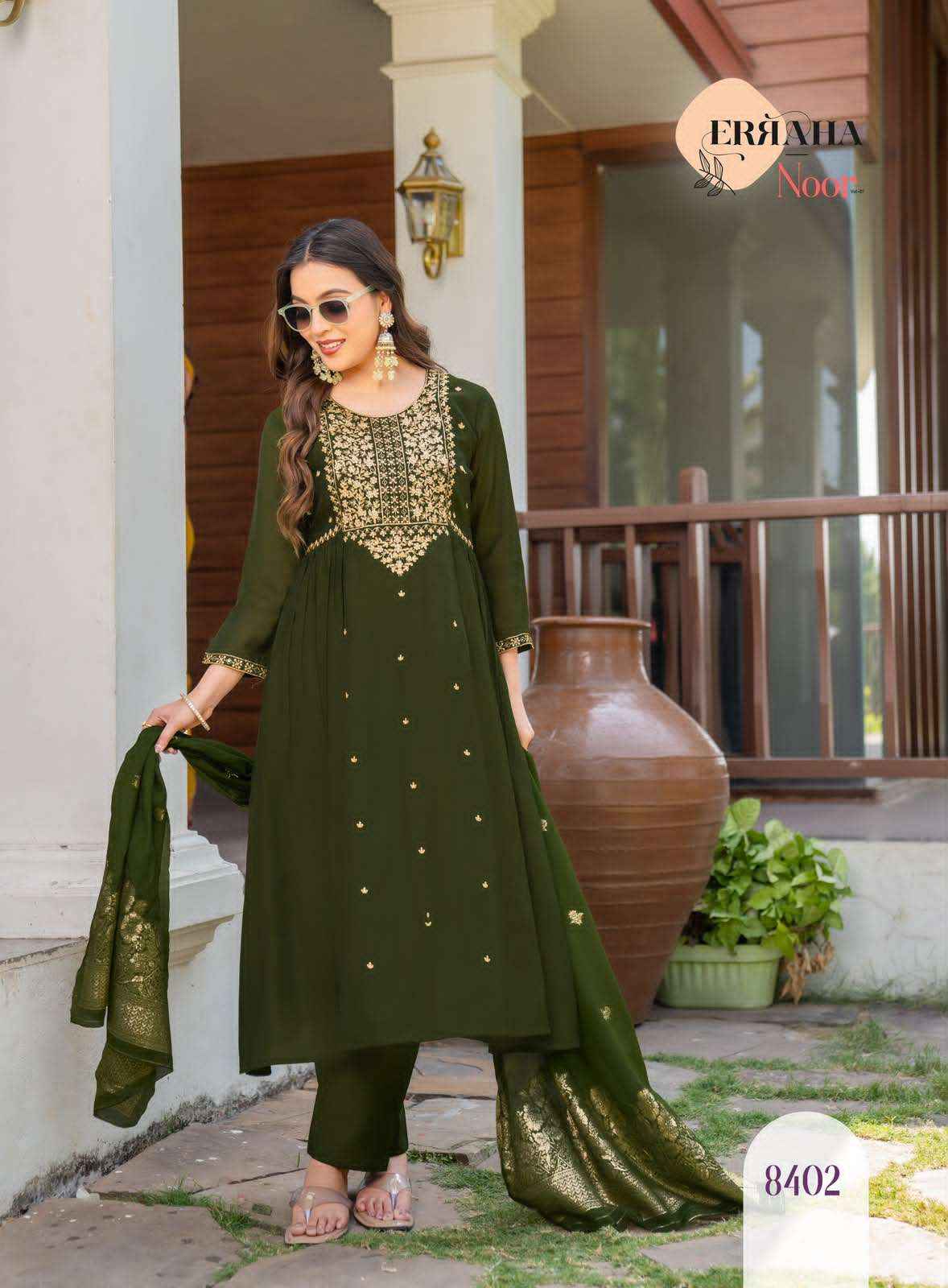 Erraha Noor Vol 1 Readymade Designer 3 Piece Set _ Wholesale Factory Surat ( 8 Pcs Catalog )
