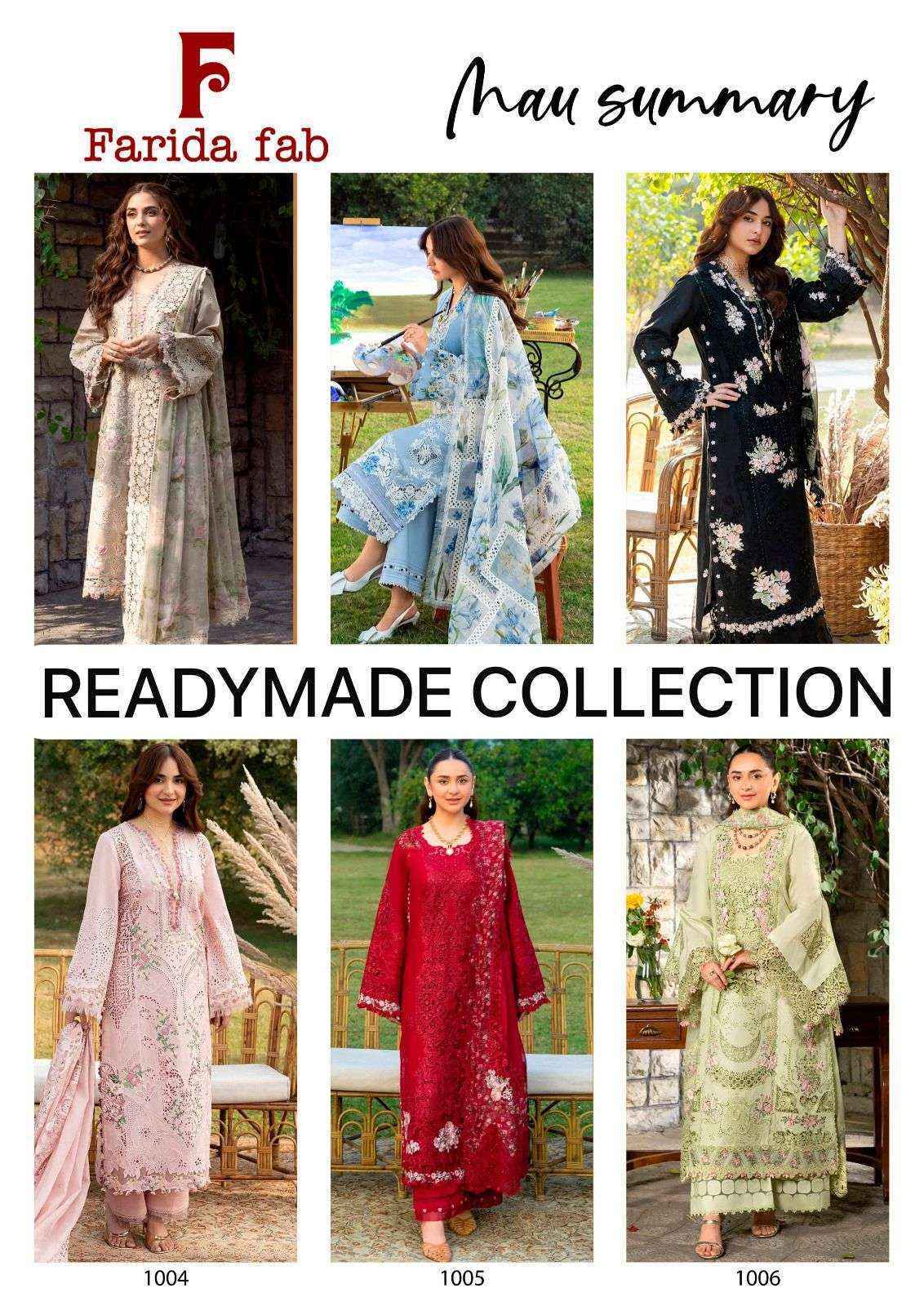 Farida Fab Mau Summary Readymade Cotton Suit Wholesale Surat Rate ( 6 Pcs Catalog )