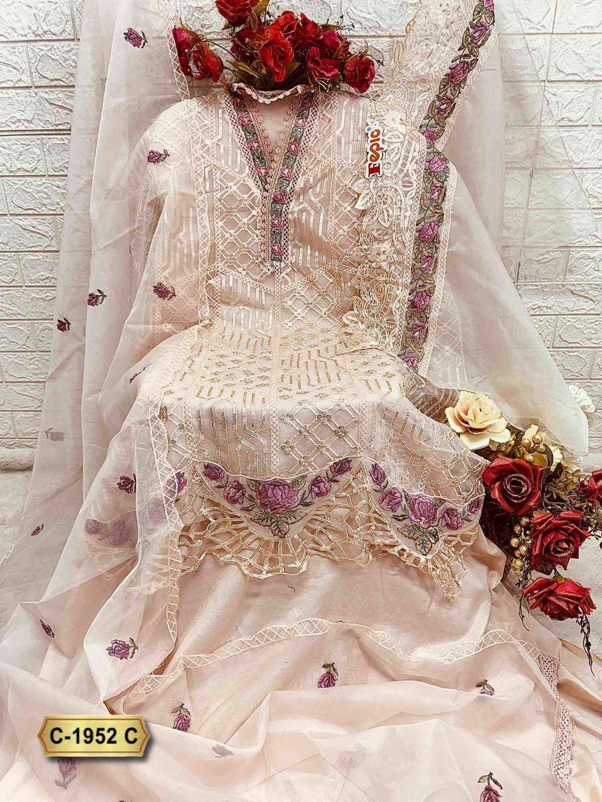 Fepic Rosemeen 1952 Organza Dress Material _ Wholesale Surat Collection  ( 4 Pcs Catalog )