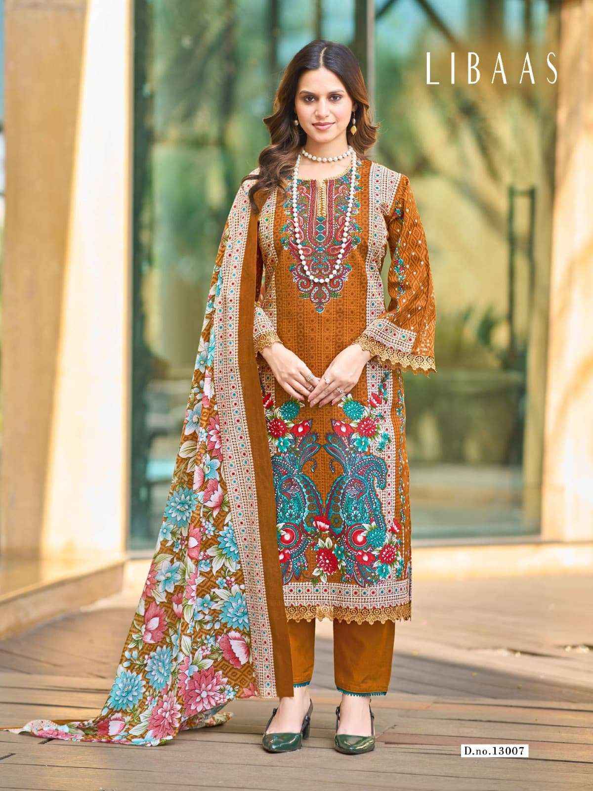 Ganesha Libaas Vol 13 Designer Prints Cotton Dress _ Wholesale Surat Rate ( 8 Pcs Catalog )
