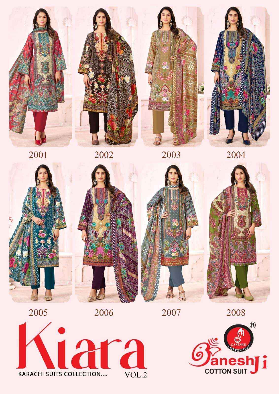 Ganeshji Kiara Vol 2 Cotton Pakistani Print Salwar Suit _ Wholesale Surat ( 8 Pcs Catalog )