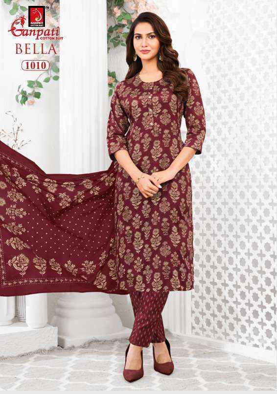 Ganpati Bella Patiyala Vol 10 Readymade Cotton Dress Surat Wholesale Rate ( 15 Pcs Catalog )