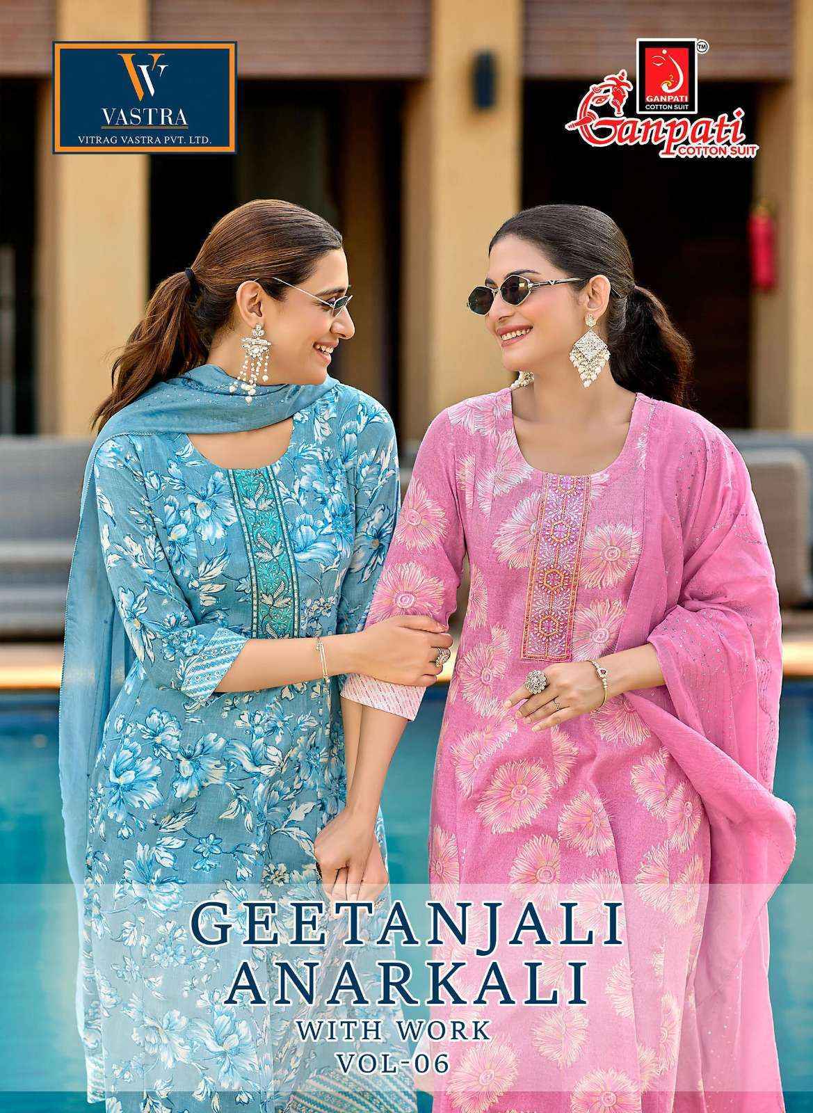 Ganpati Geetanjali Anarkali Vol 6 Readymade Suits Wholesale Surat Bazaar ( 10 pcs Catalogue )