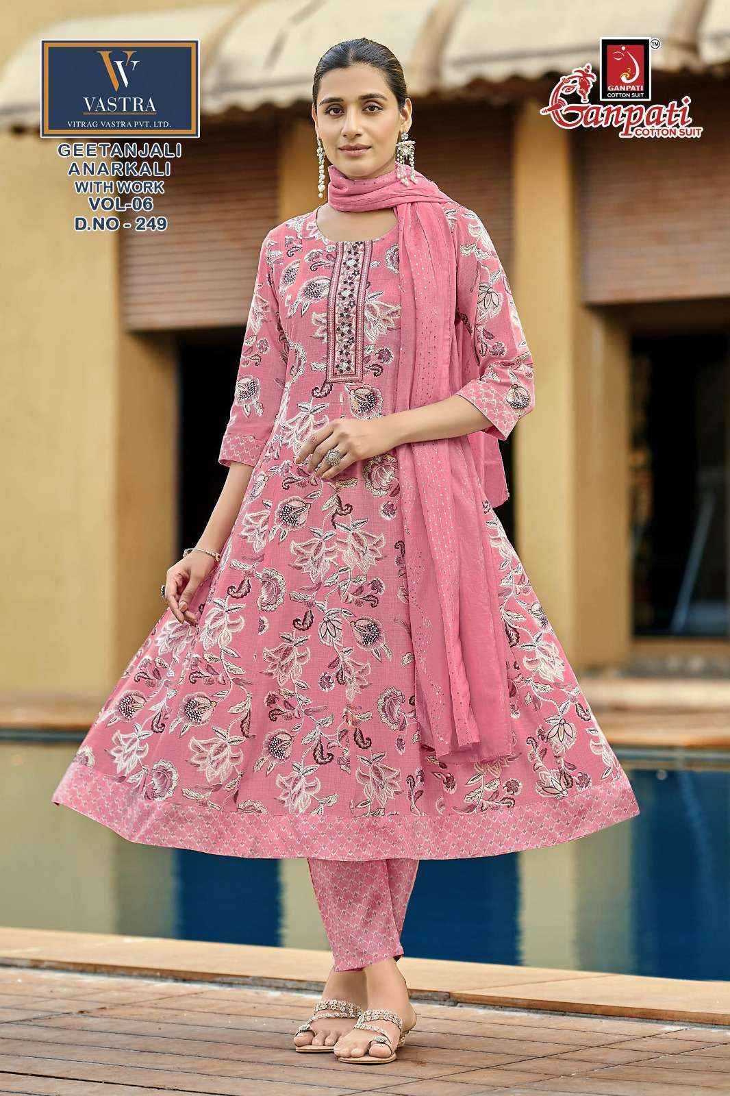 Ganpati Geetanjali Anarkali Vol 6 Readymade Suits Wholesale Surat Bazaar ( 10 pcs Catalogue )