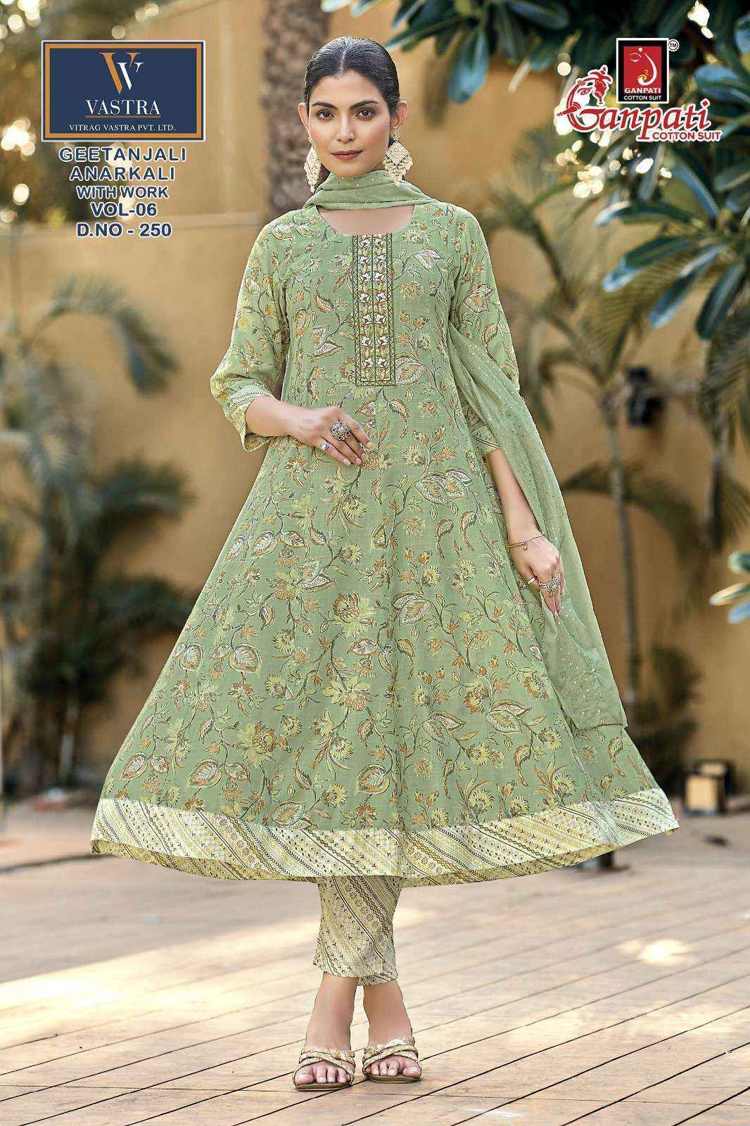 Ganpati Geetanjali Anarkali Vol 6 Readymade Suits Wholesale Surat Bazaar ( 10 pcs Catalogue )