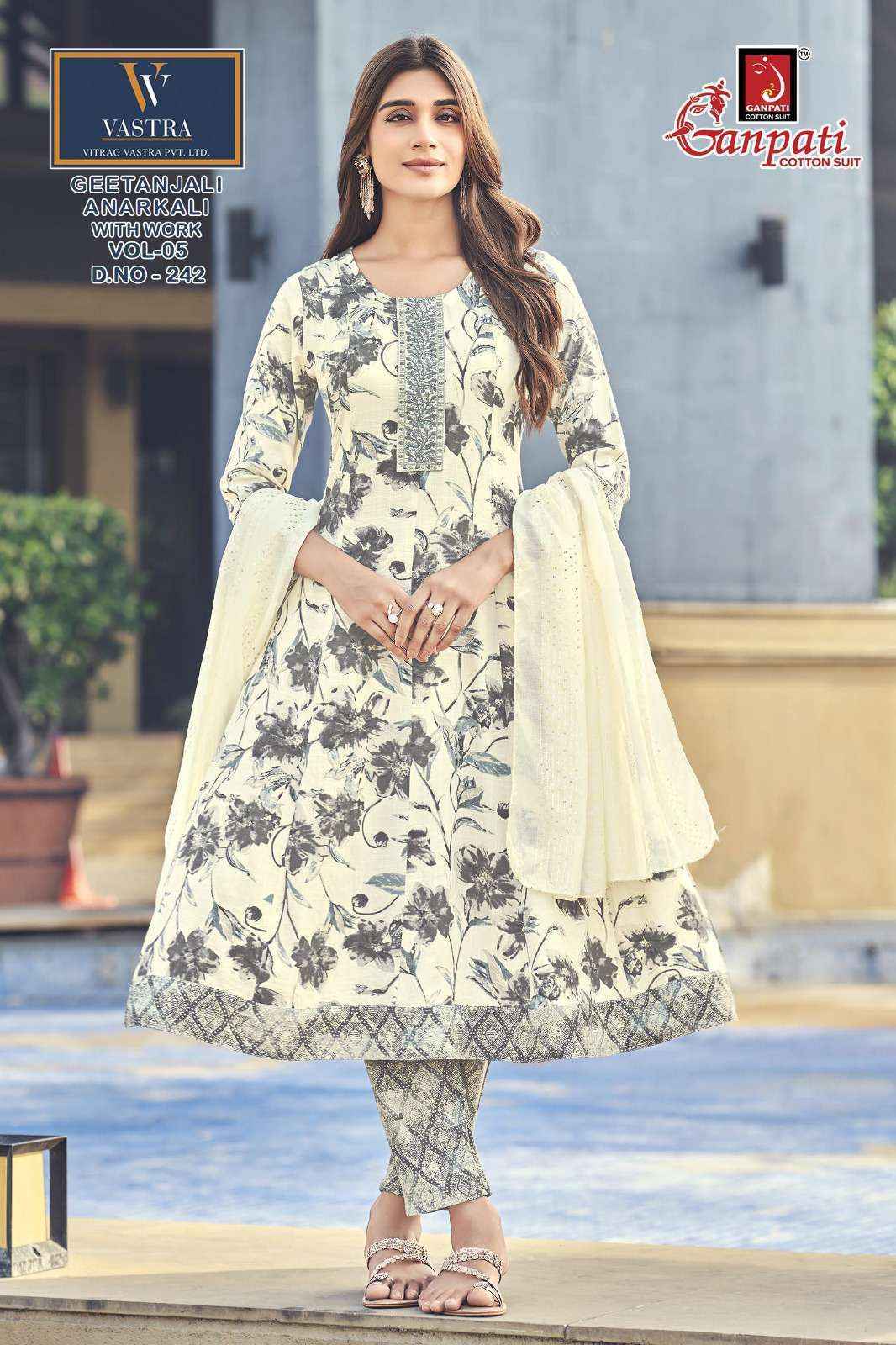 Ganpati Gitanjali Anarkali Vol 5 Readymade Rayon Slub Dress Surat Wholesale Price ( 12 Pcs Catalog )