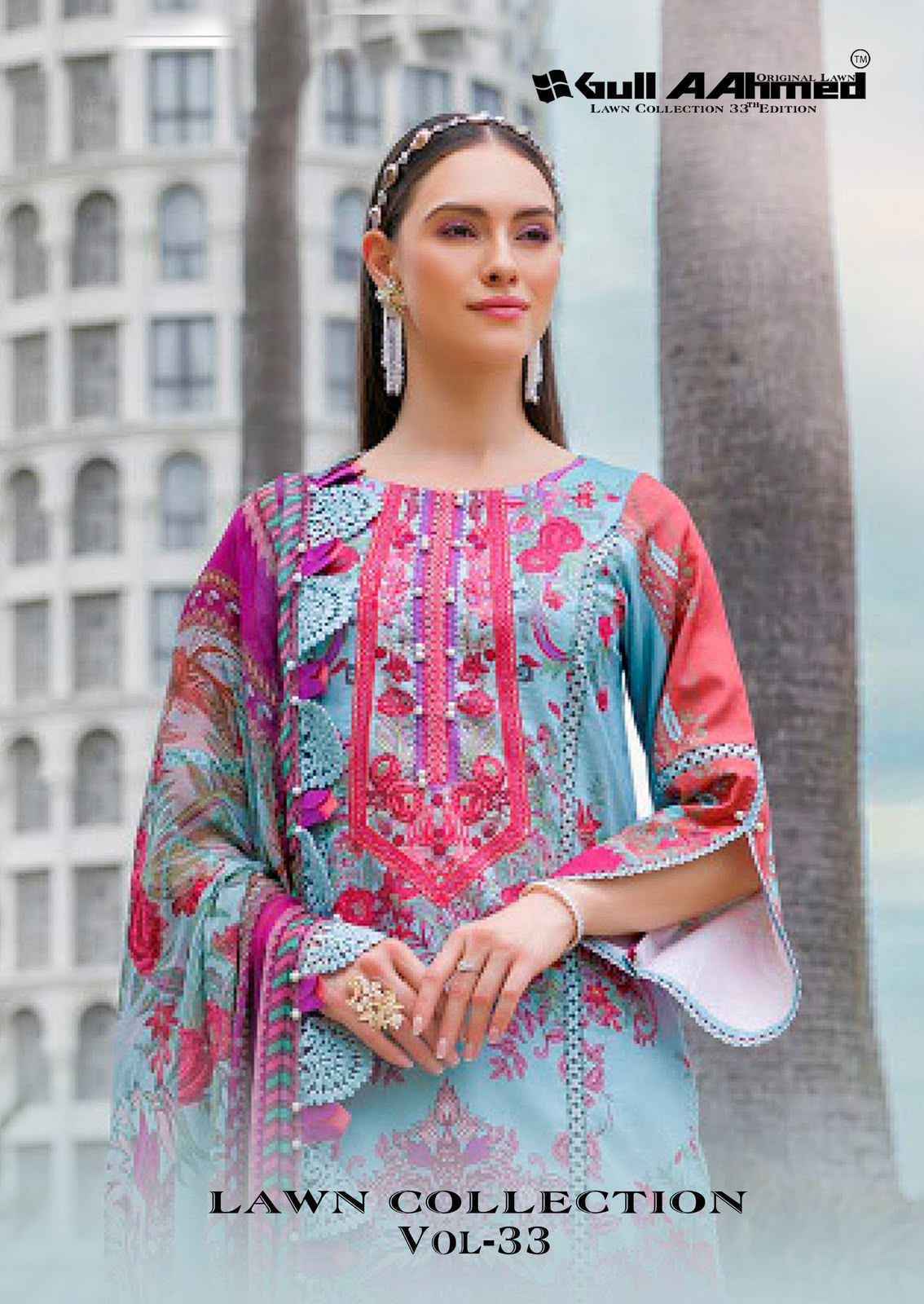 Gull Ahmed Lawn Collection Vol 33 Cambric Cotton Dress Material _ Latest Catalogue Wholesale Price ( 6 Pcs Catalog )