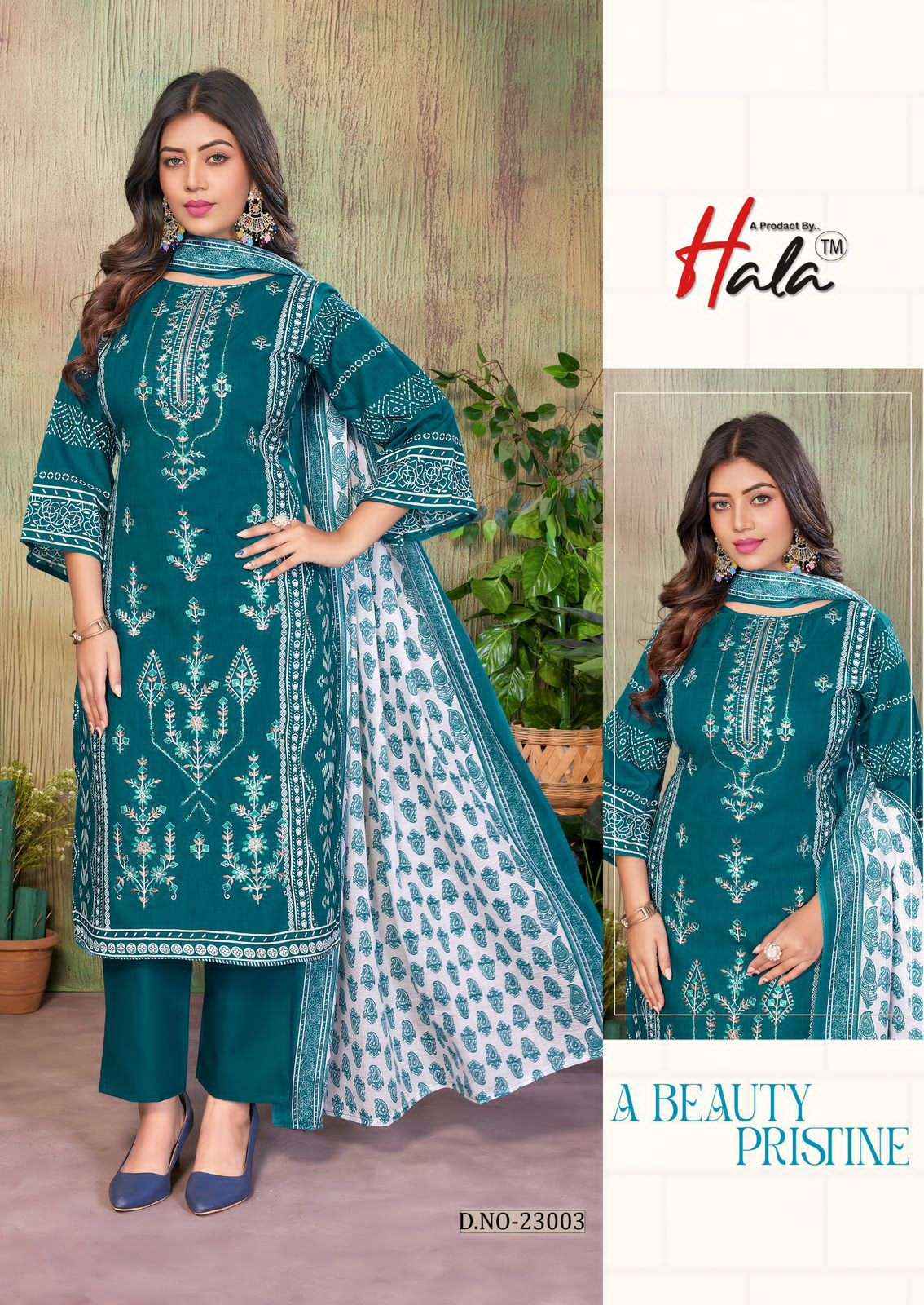 Hala Bin Saeed Vol 23 Unstitch Cotton Ladies Dress _ Wholesale Surat ( 6 Pcs Catalog )