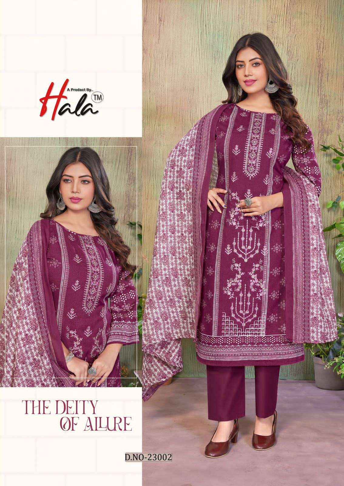 Hala Bin Saeed Vol 23 Unstitch Cotton Ladies Dress _ Wholesale Surat ( 6 Pcs Catalog )