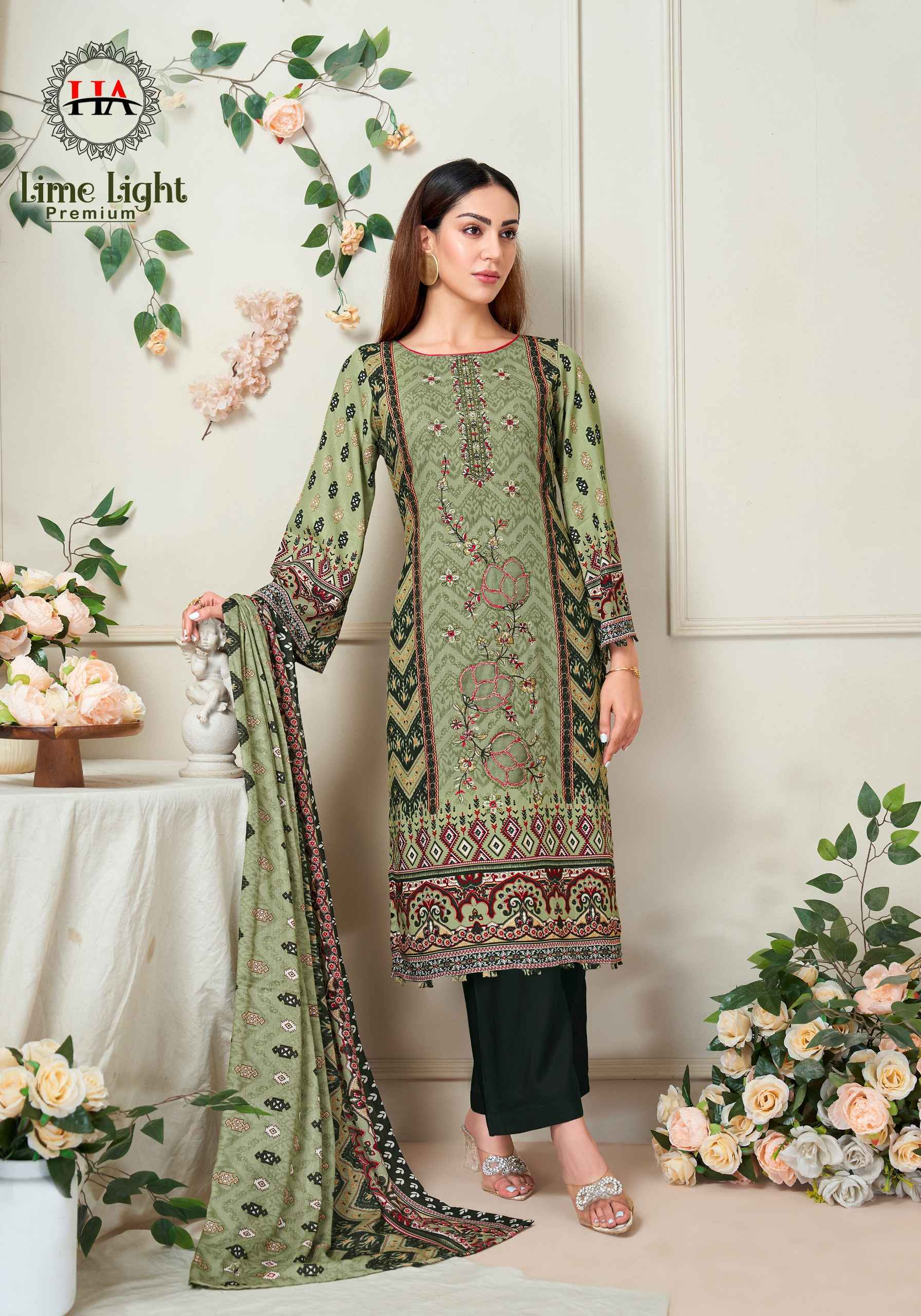 Harshit Fashion Lime Light Premium Viscose Reyon Dress Material _ Wholesale Clothing Supplier Surat ( 6 Pcs Catalog )